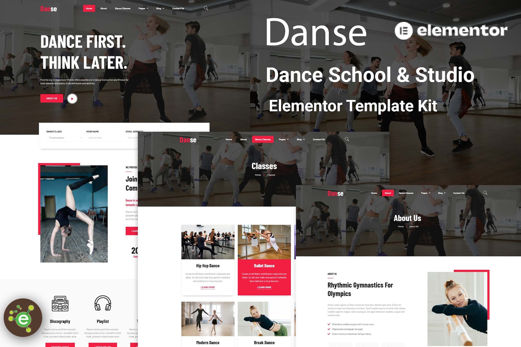 Danse – Dance School and Studio Elementor Template Kit