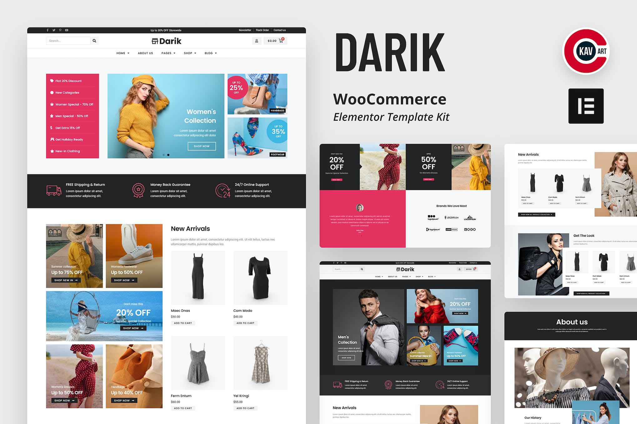 Darik – Fashion WooCommerce Elementor Template Kit