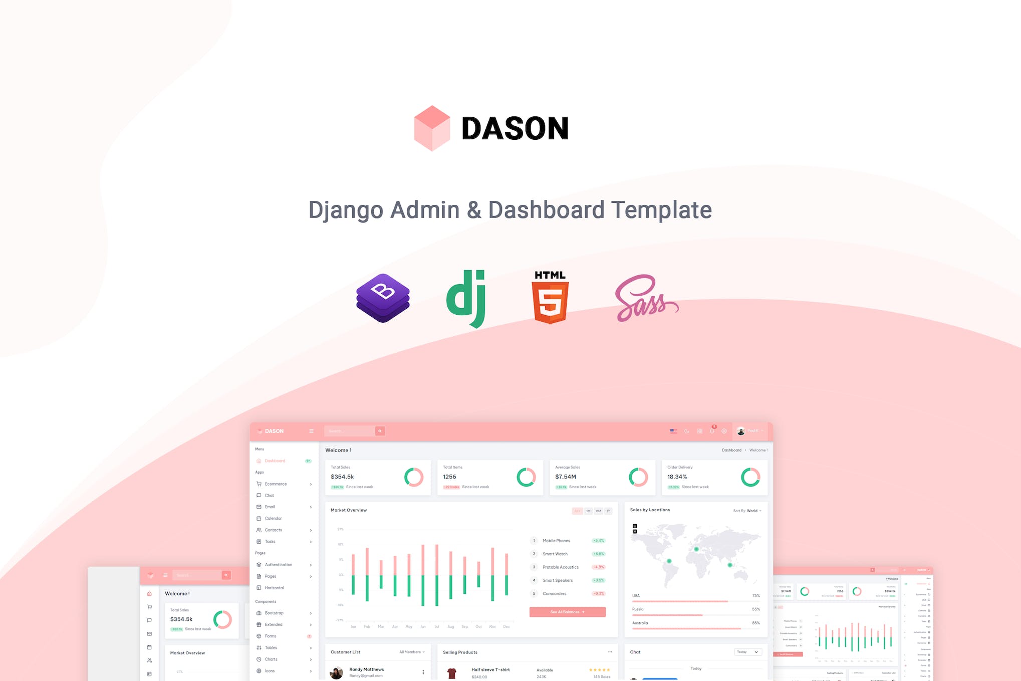 Dason – Django Admin & Dashboard Template