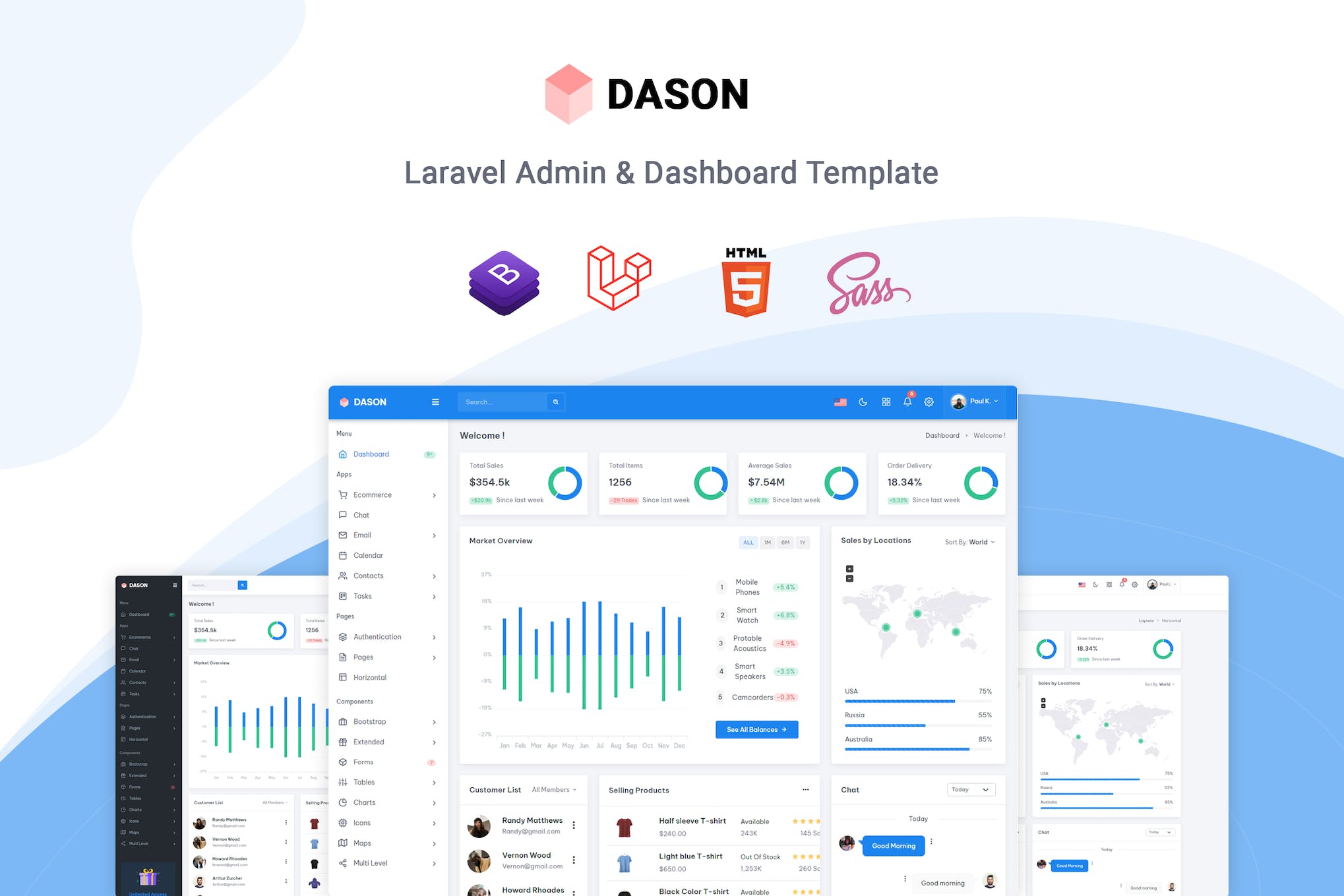 Dason – Laravel Admin & Dashboard Template