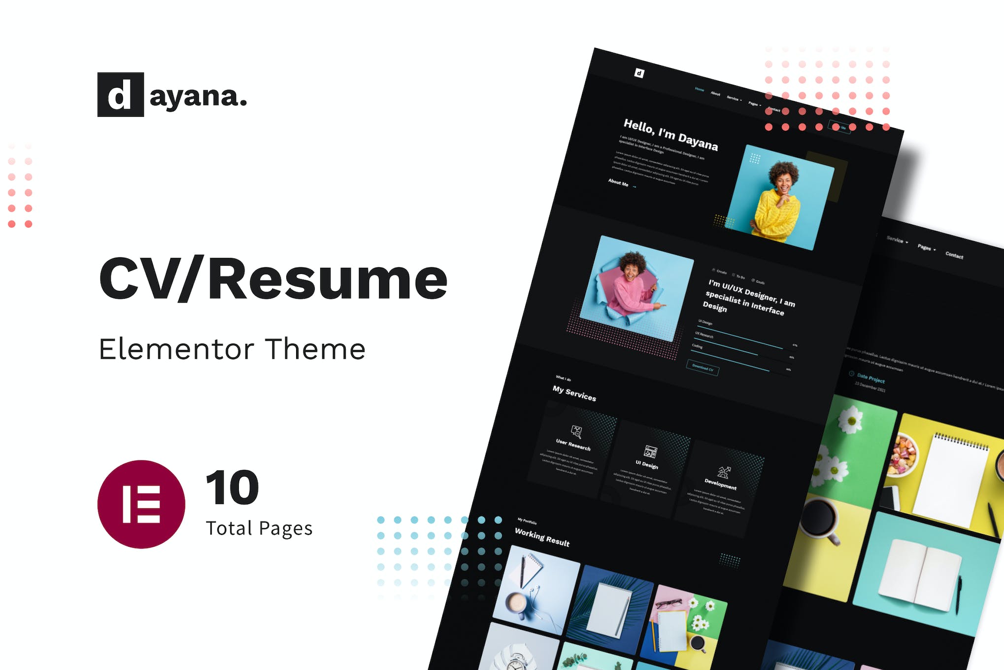 Dayana – Resume Elementor Template Kit