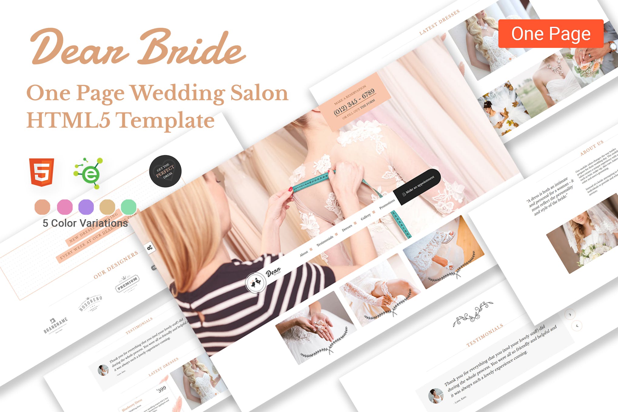 DearBride – Wedding Salon HTML5 Template