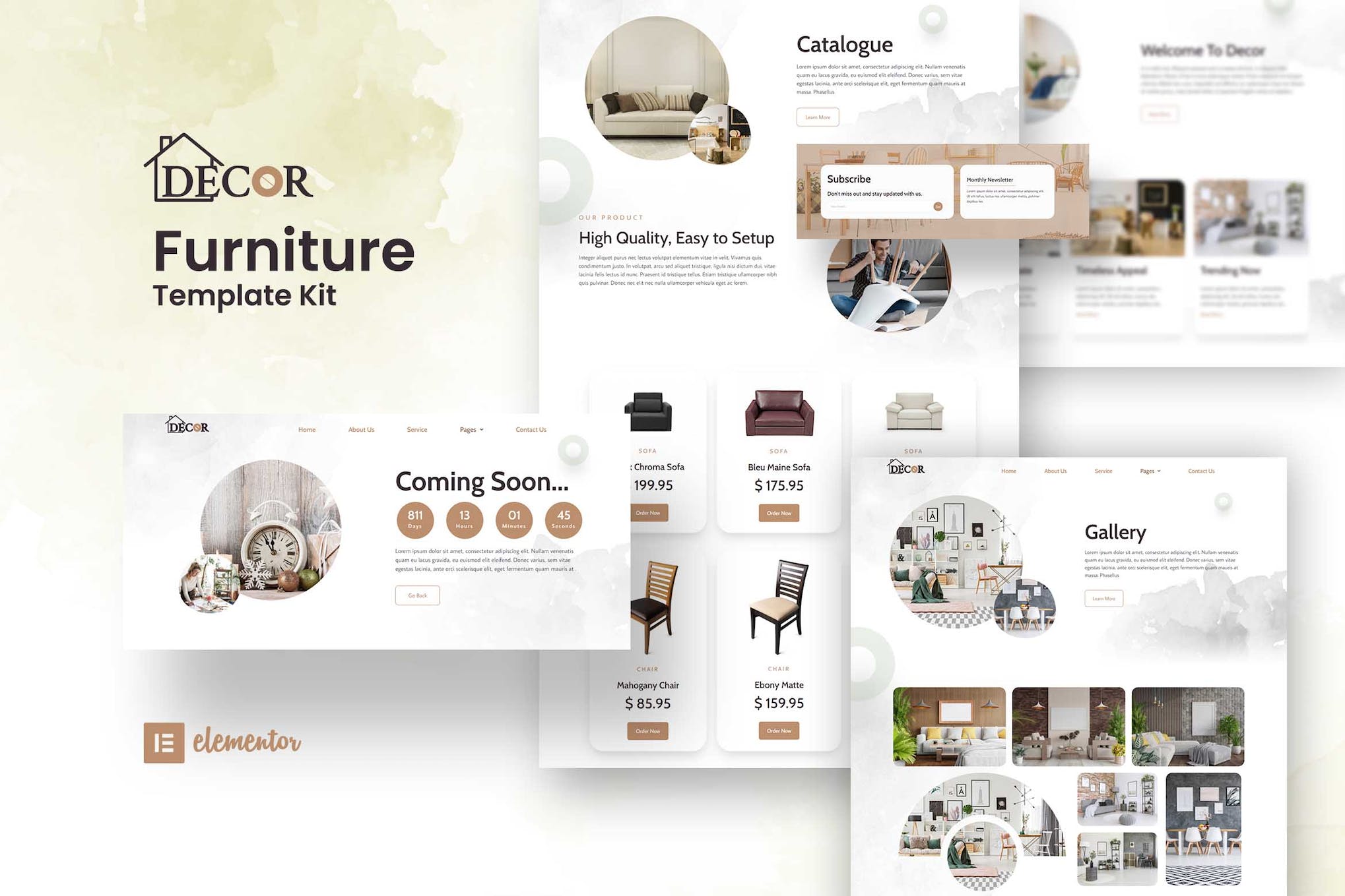 Decor – Furniture & Interior Design Elementor Template Kit