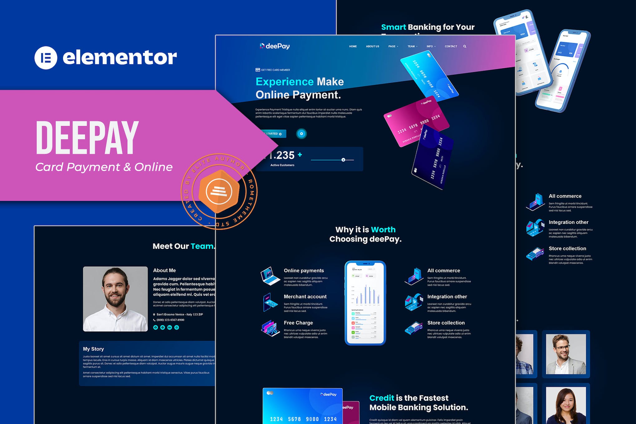 DeePay – Card Payment & Online Banking Elementor Template Kit