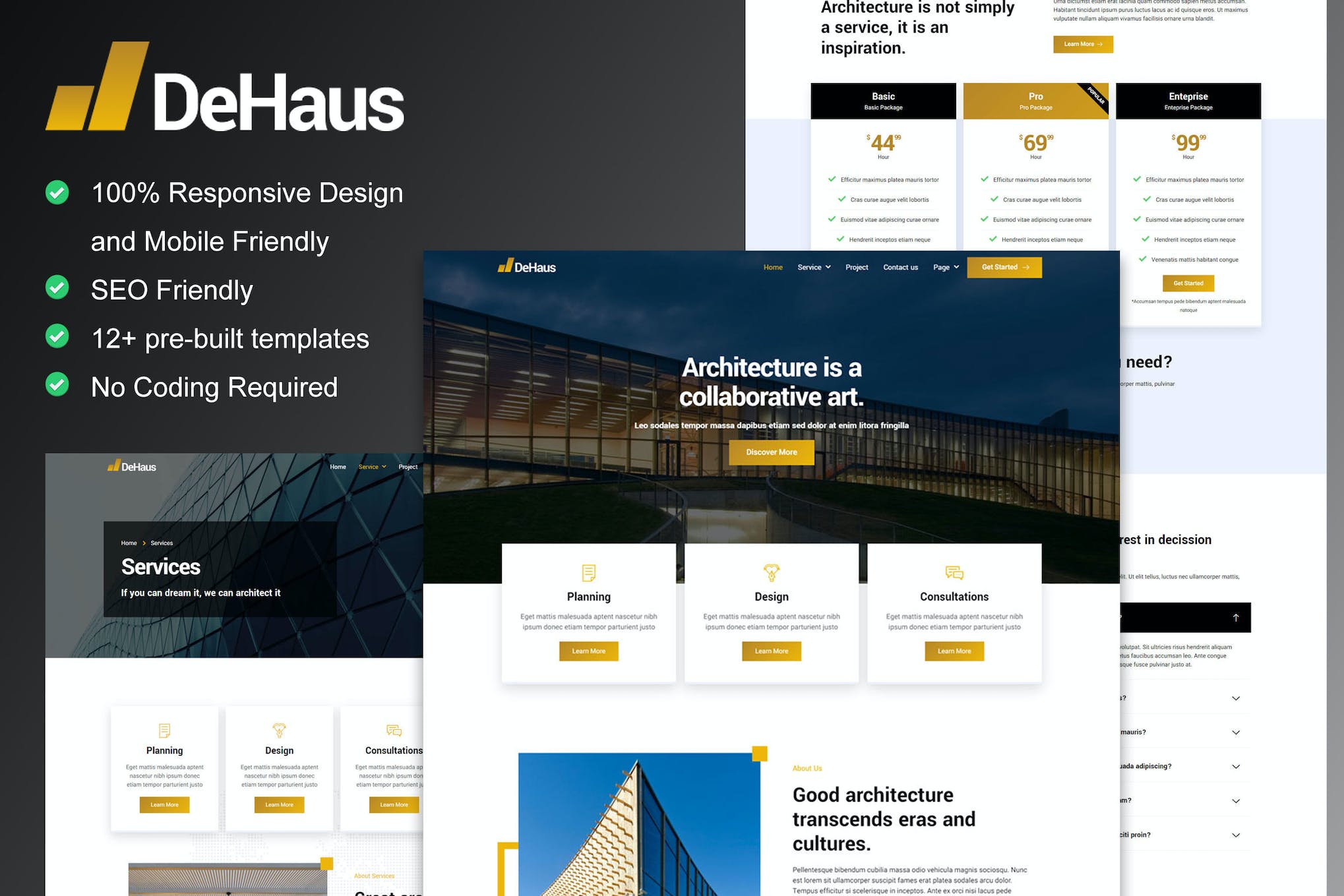 Dehaus – Interior Design & Architecture Elementor Template Kit