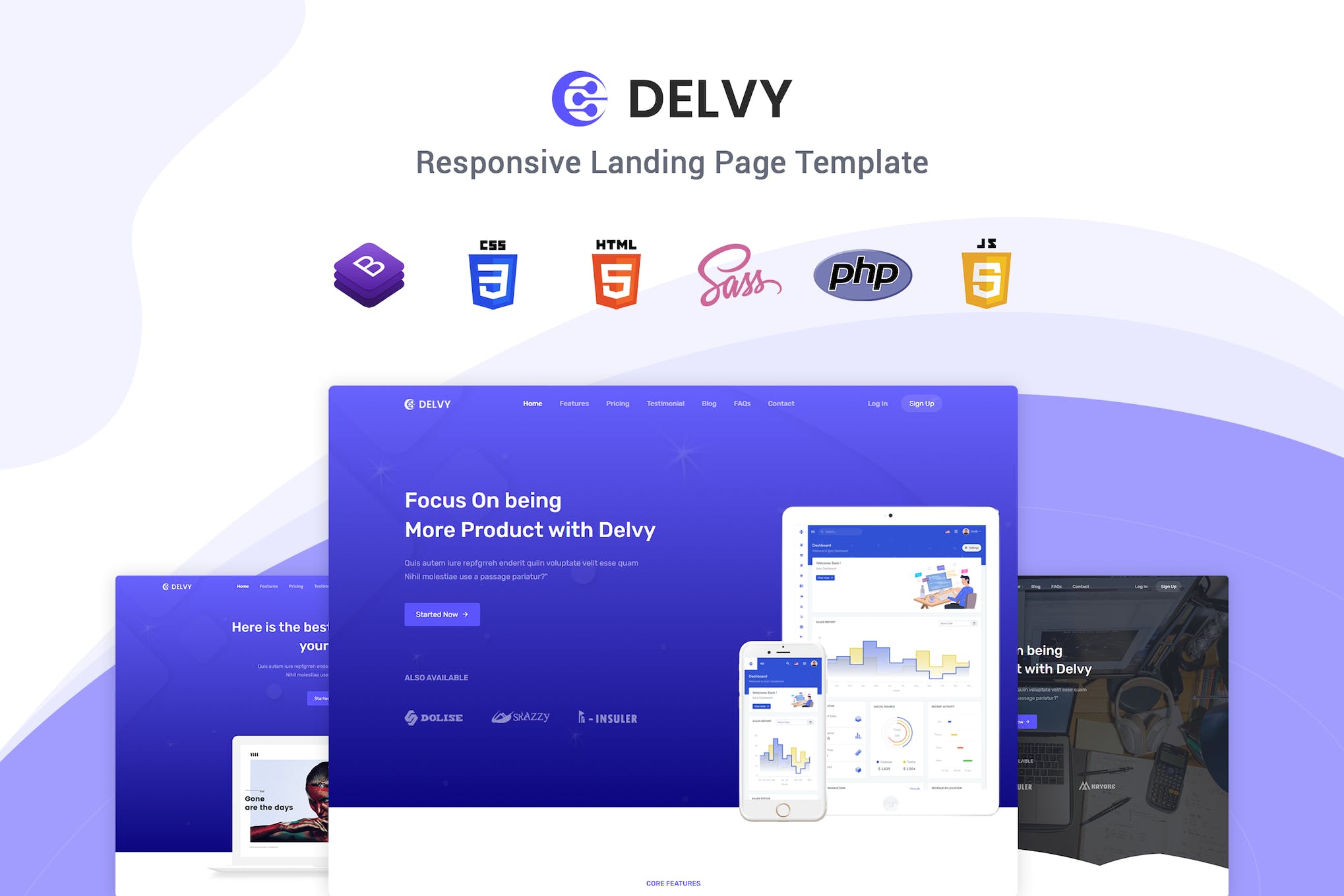 Delvy – Responsive Landing Page Template