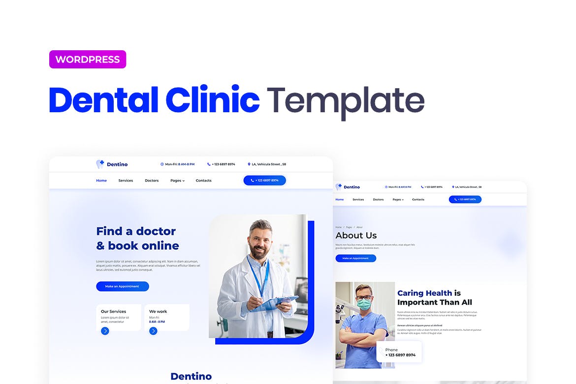 Dentino – Dental Clinic Template Kit