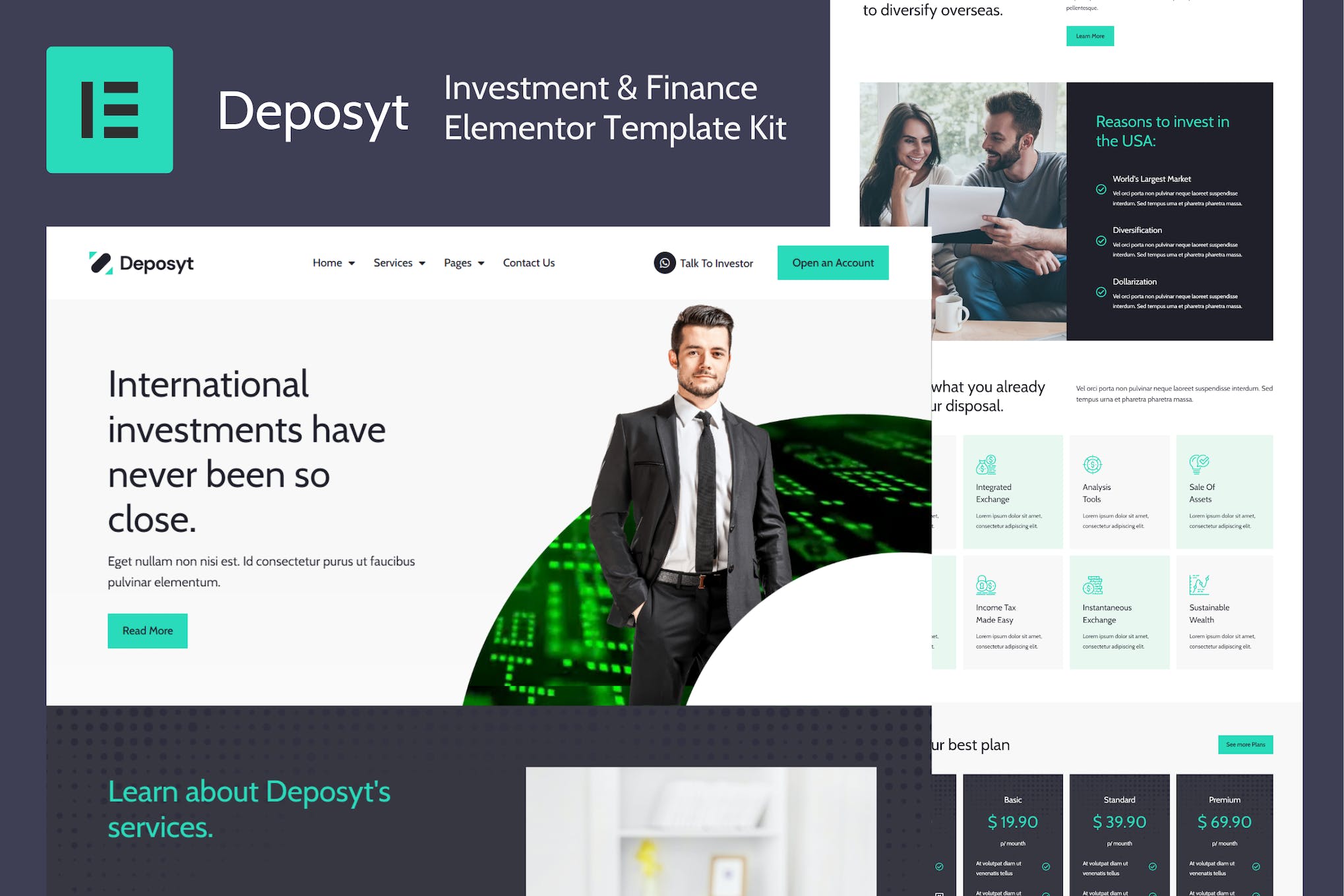 Deposyt – Investment & Finance Elementor Template Kit