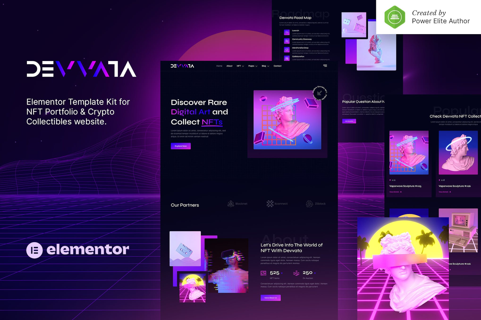 Devvata – NFT Portfolio Elementor Template Kit