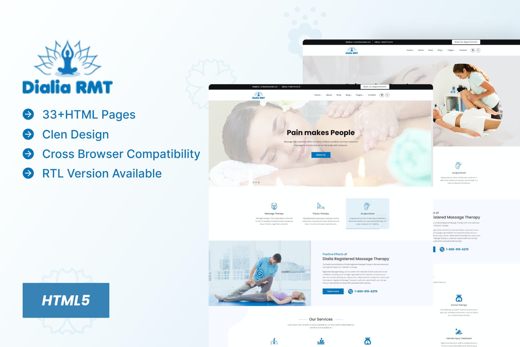 Dialia – Registered Massage Therapy HTML Template