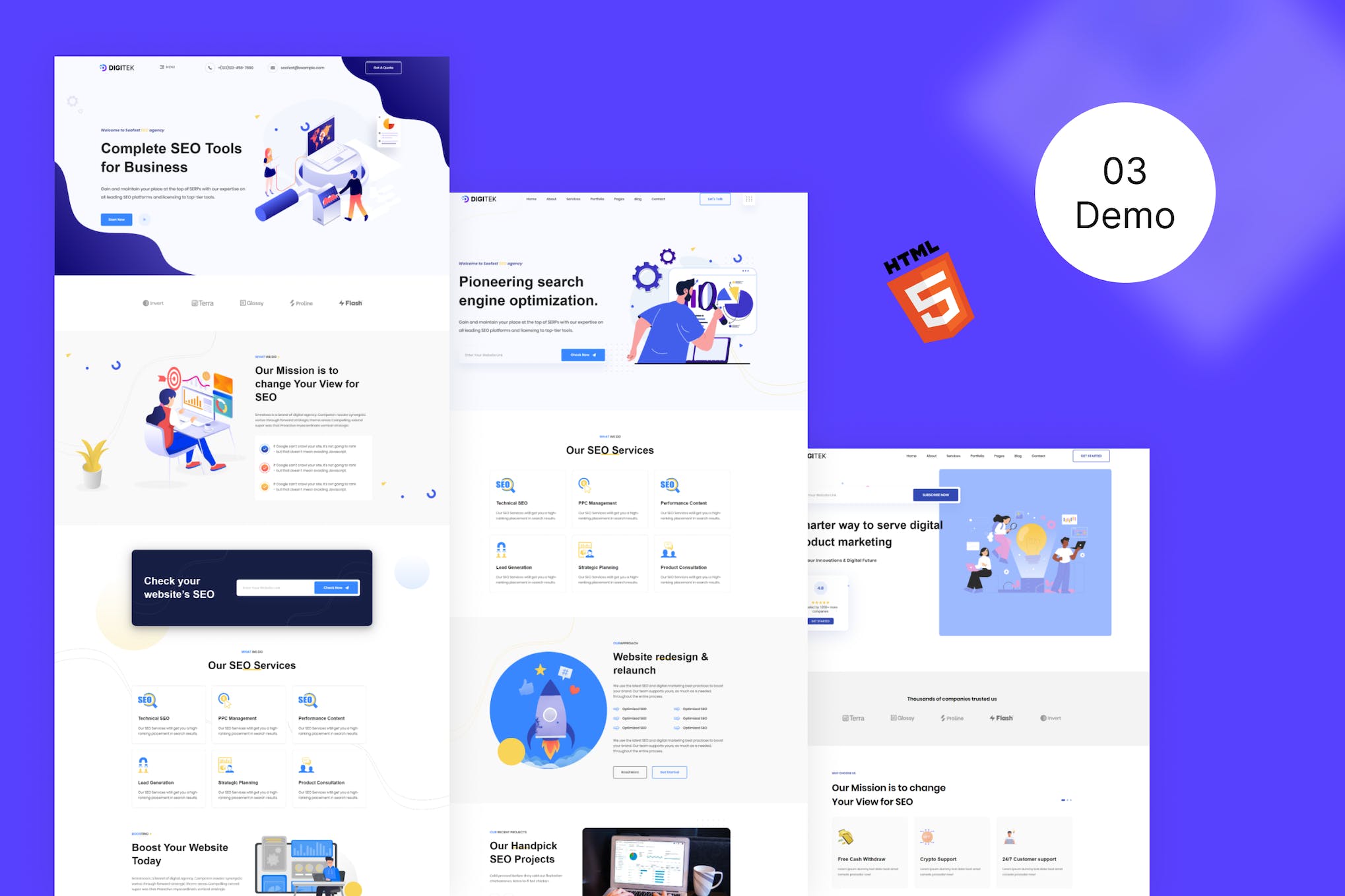 Digitek – Seo service HTML Template