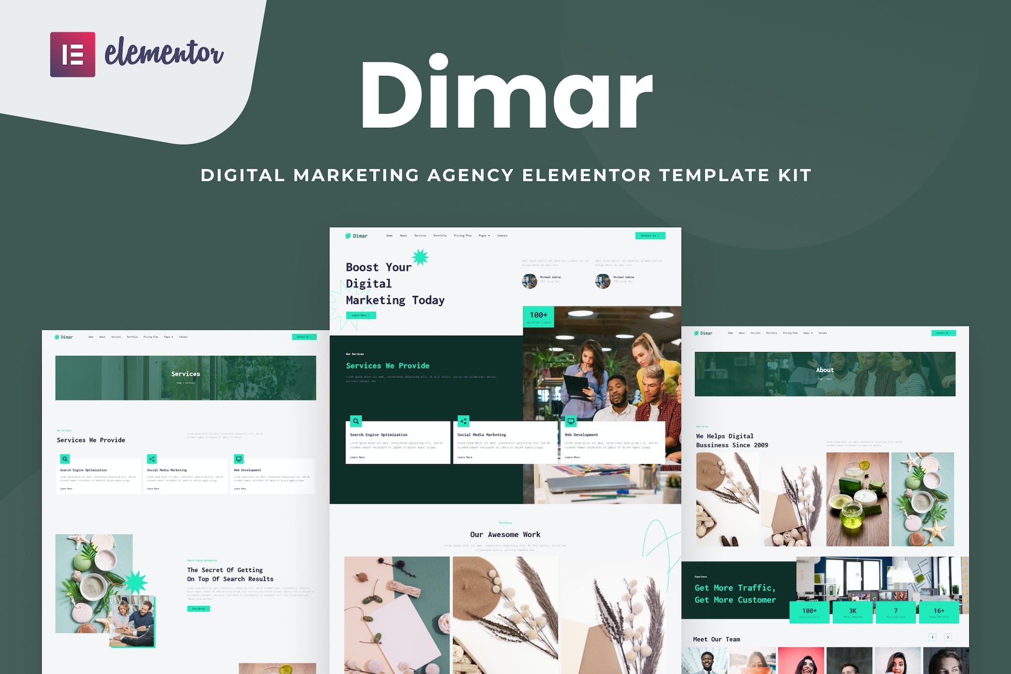 Dimar – Digital Marketing Elementor Template Kit