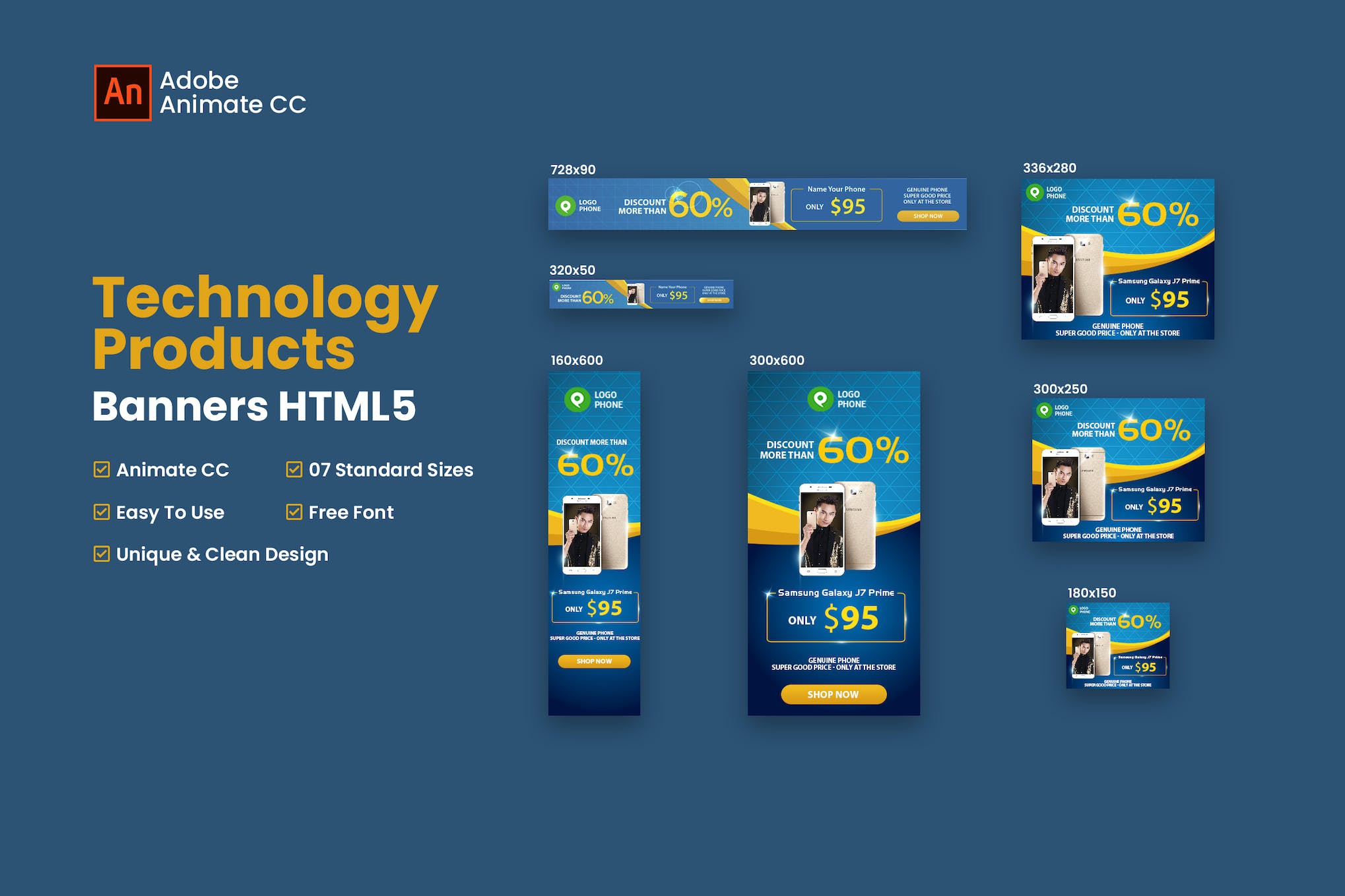 Discount Products HTML5 Banner Ads – Animate CC