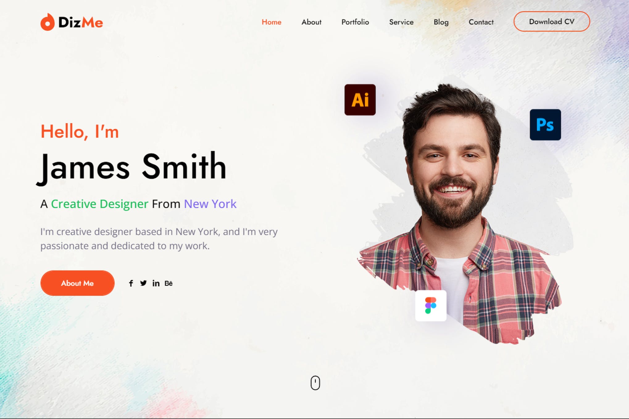 Dizme – Personal Portfolio Vue Template