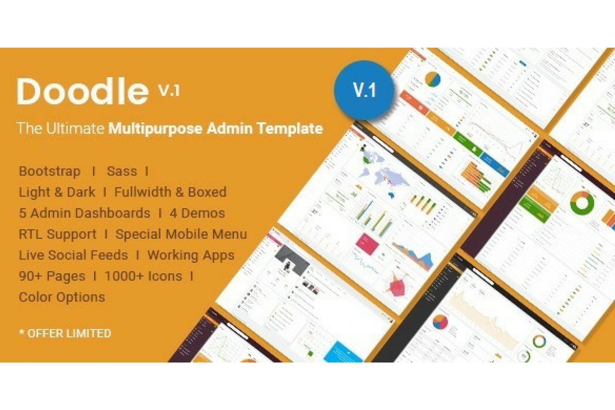 Doodle – The Ultimate Multipurpose Admin Template