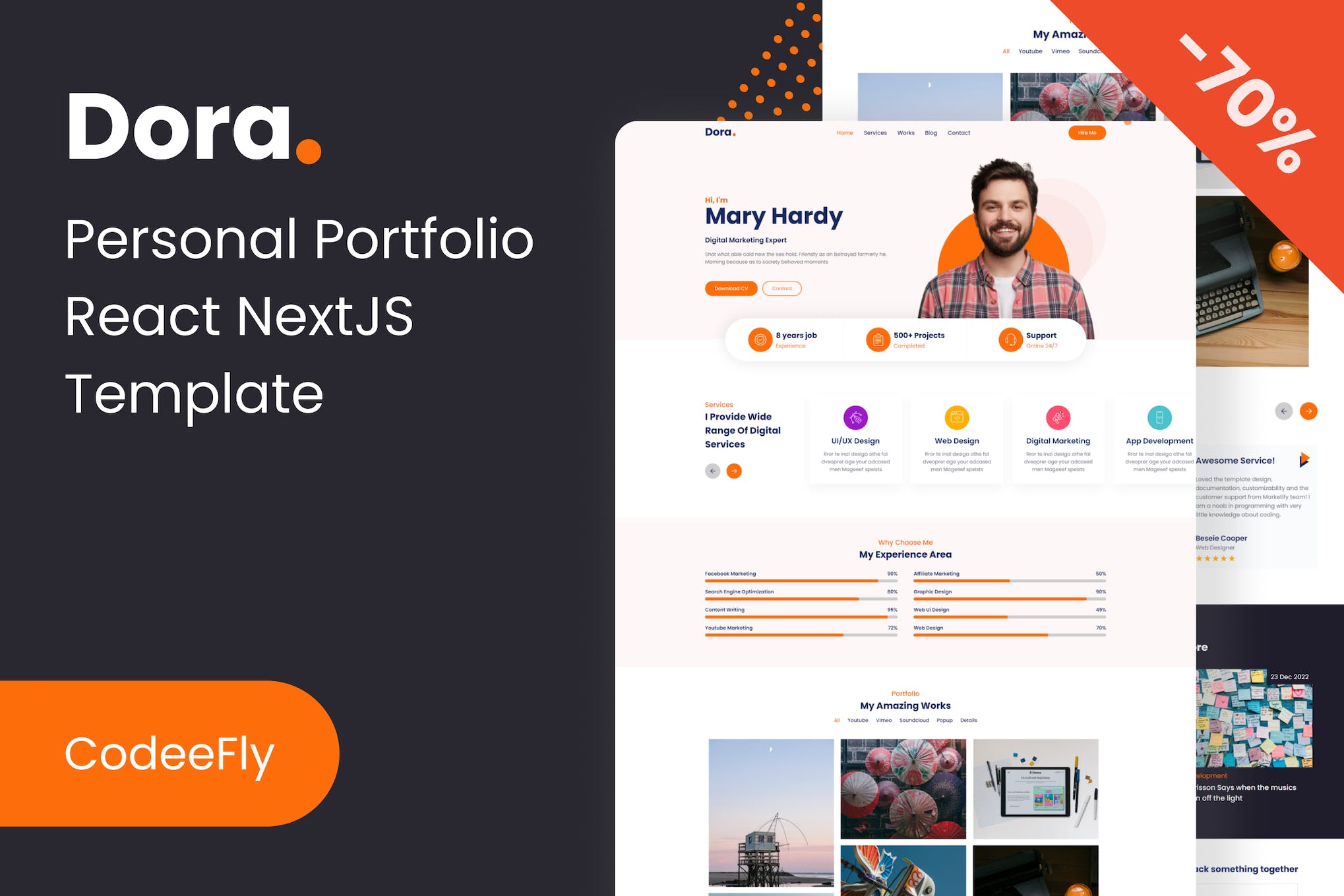 Dora – Personal Portfolio React NextJS Template