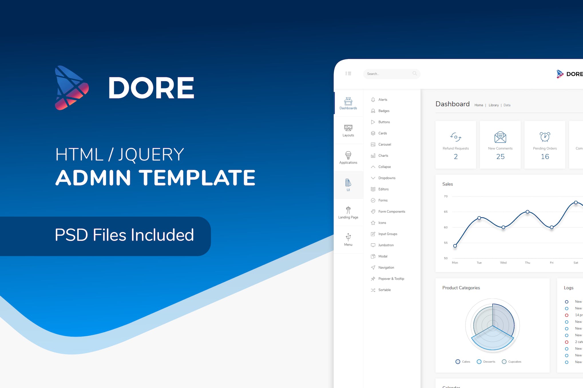 Dore – Html jQuery Admin Template