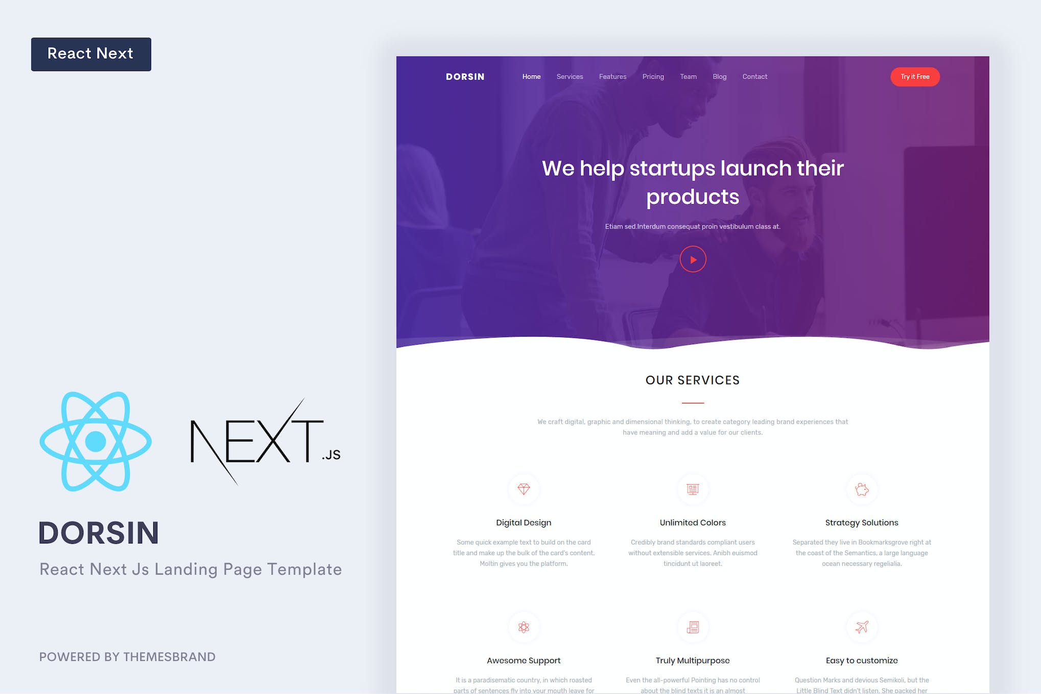 Dorsin – React Next Js Landing Page Template