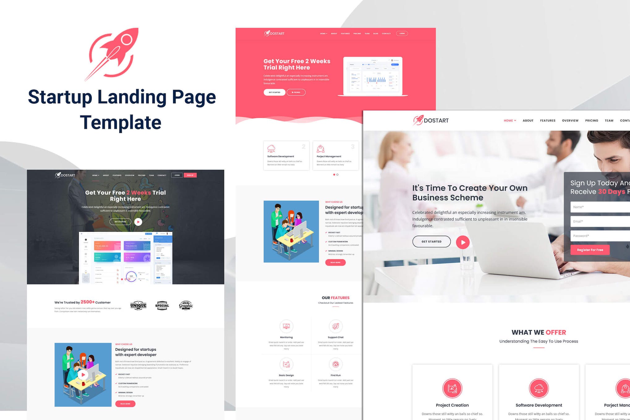 Dostart – Startup Landing Page