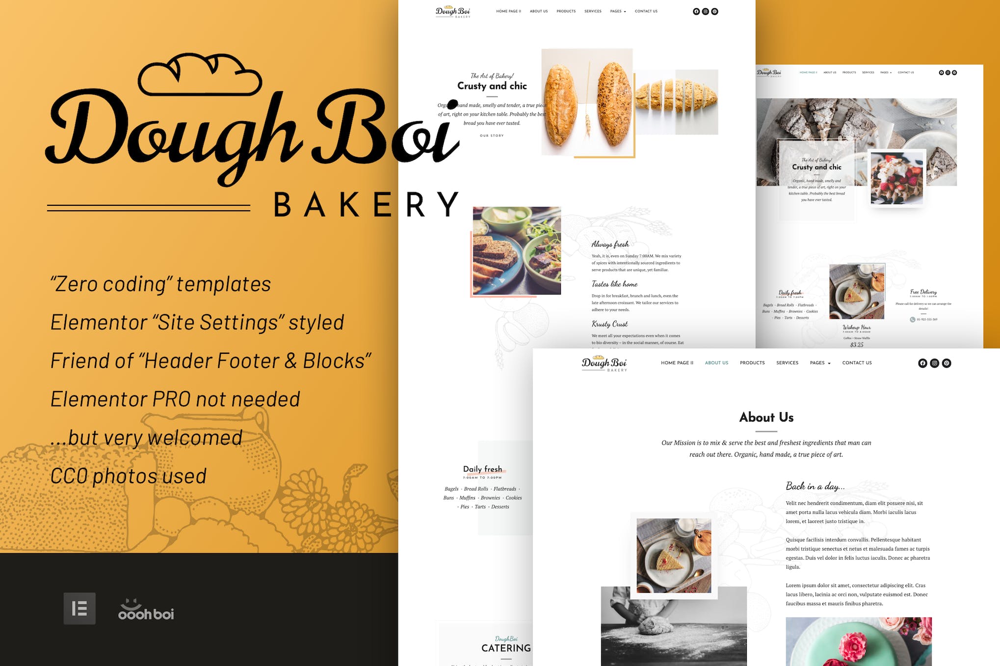 DoughBoiBakery – Bakery Cakery Elementor Template Kit