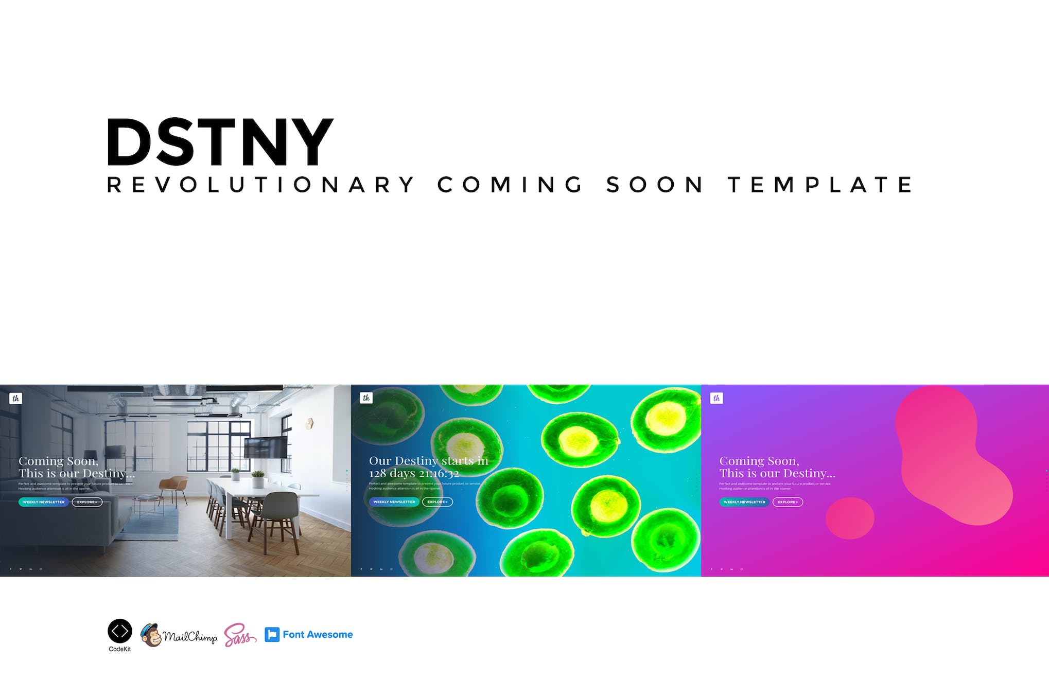 DSTNY – Revolutionary Coming Soon Template