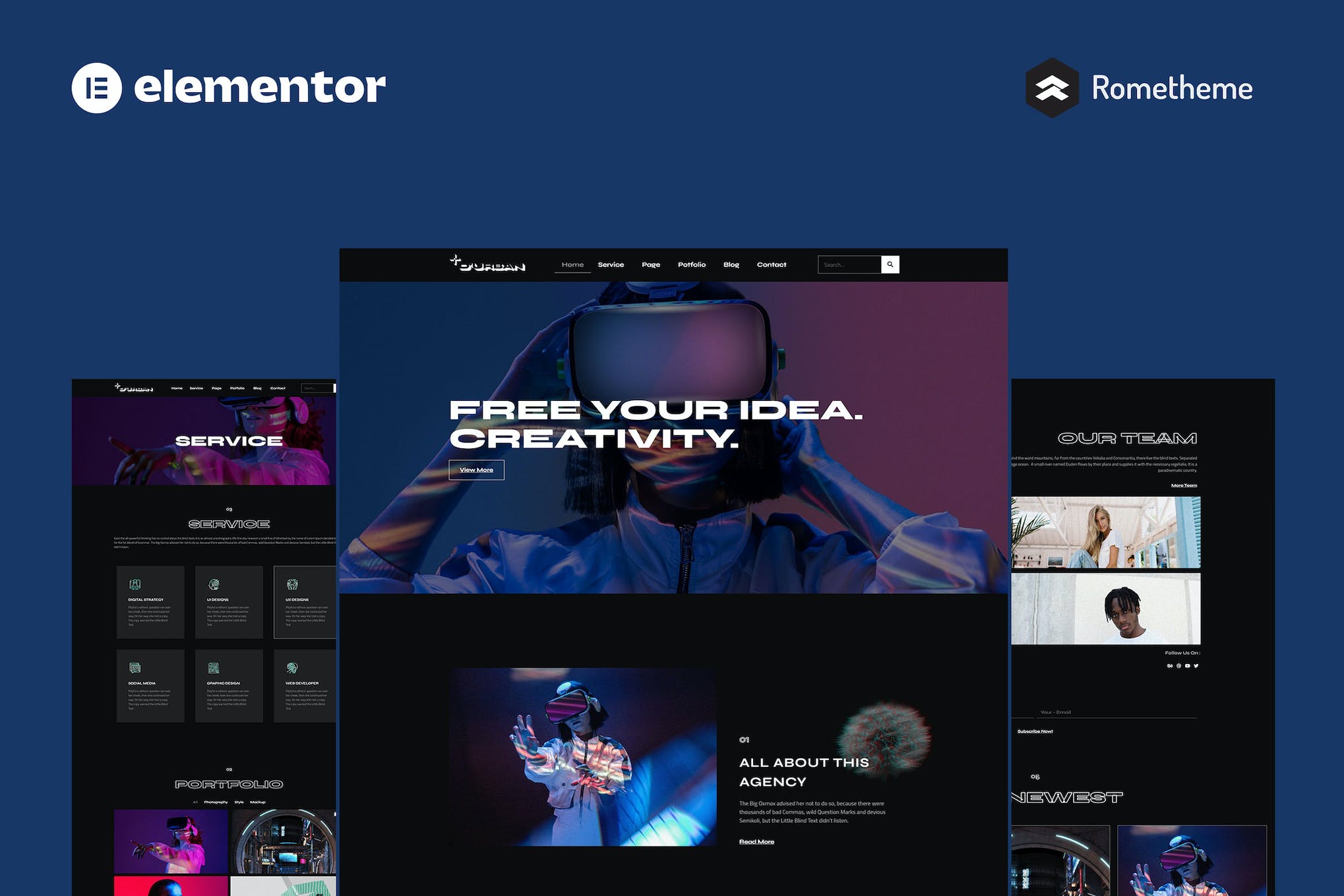 D’Urban – Digital Agency Elementor Pro Full Site Template Kit