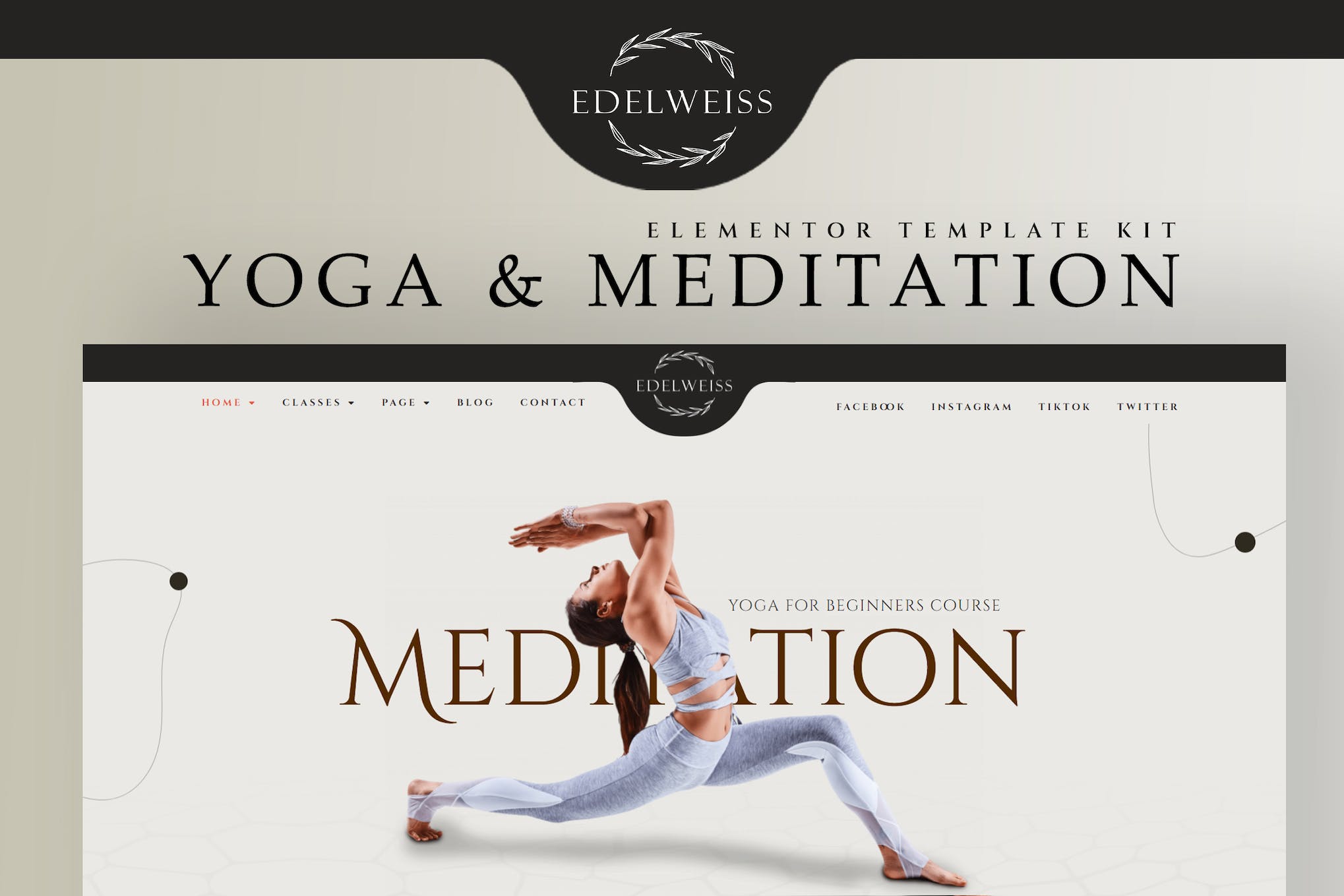 Edelweiss – Yoga & Meditation Elementor Pro Template Kit