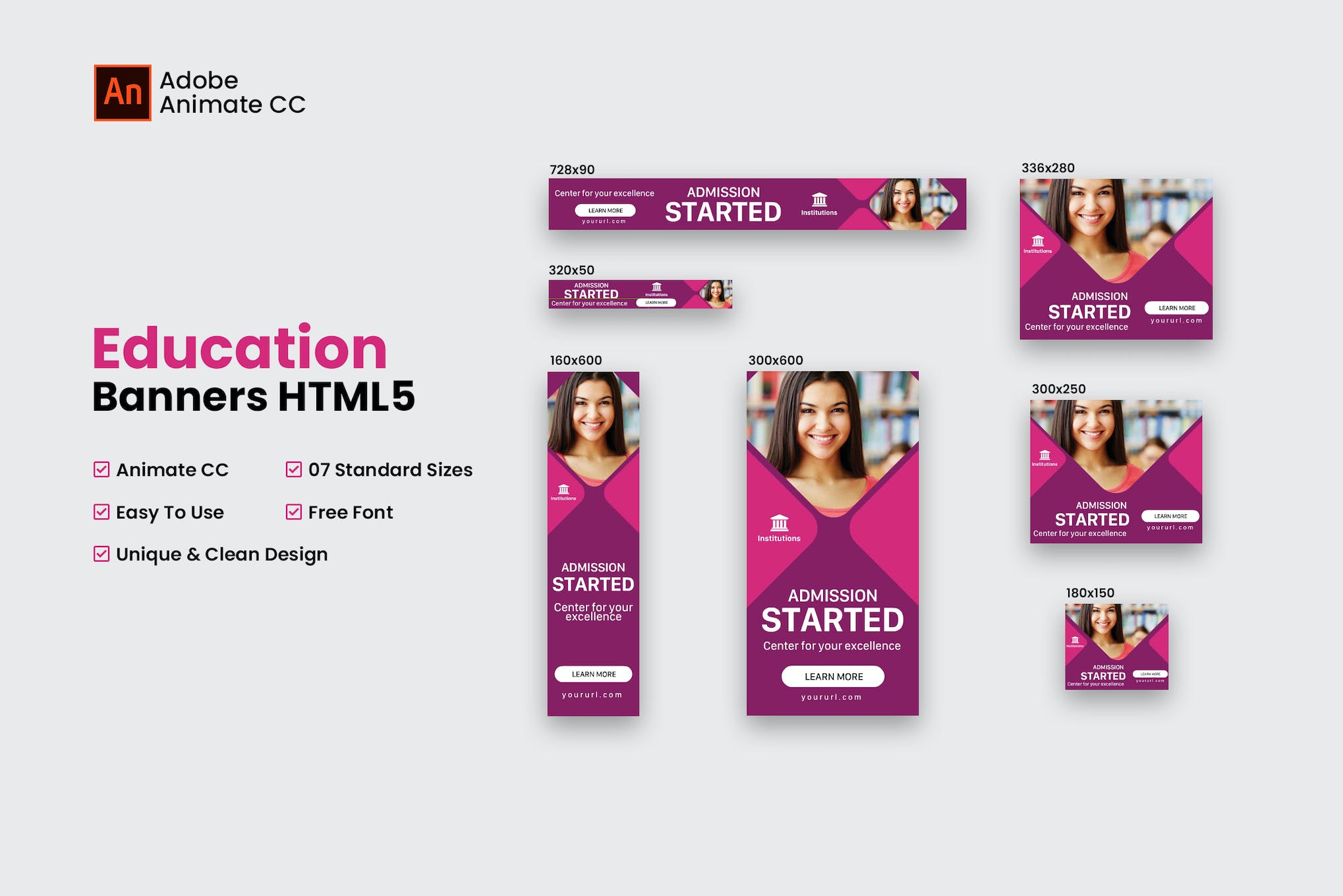 Education Banners HTML5 – Animate CC