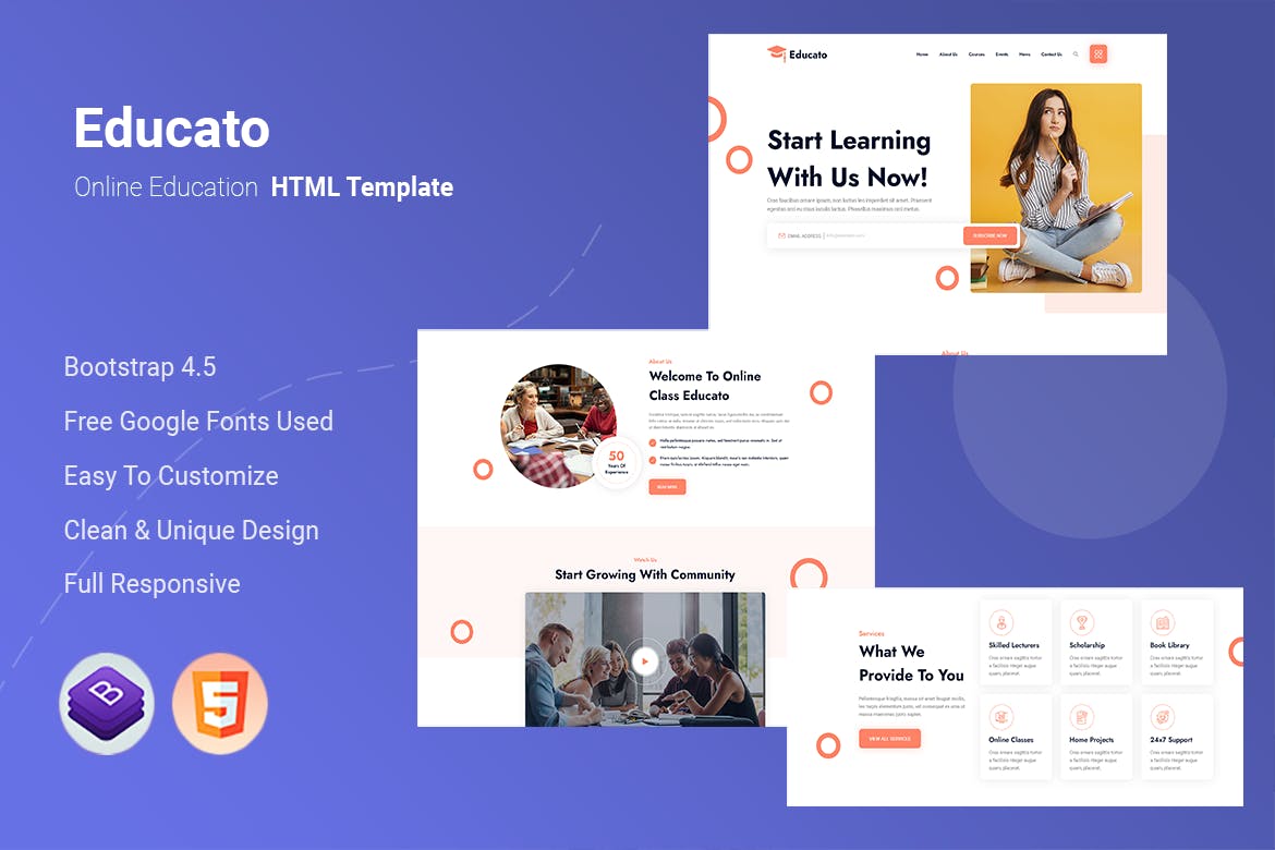 Educato – Online Education HTML Template