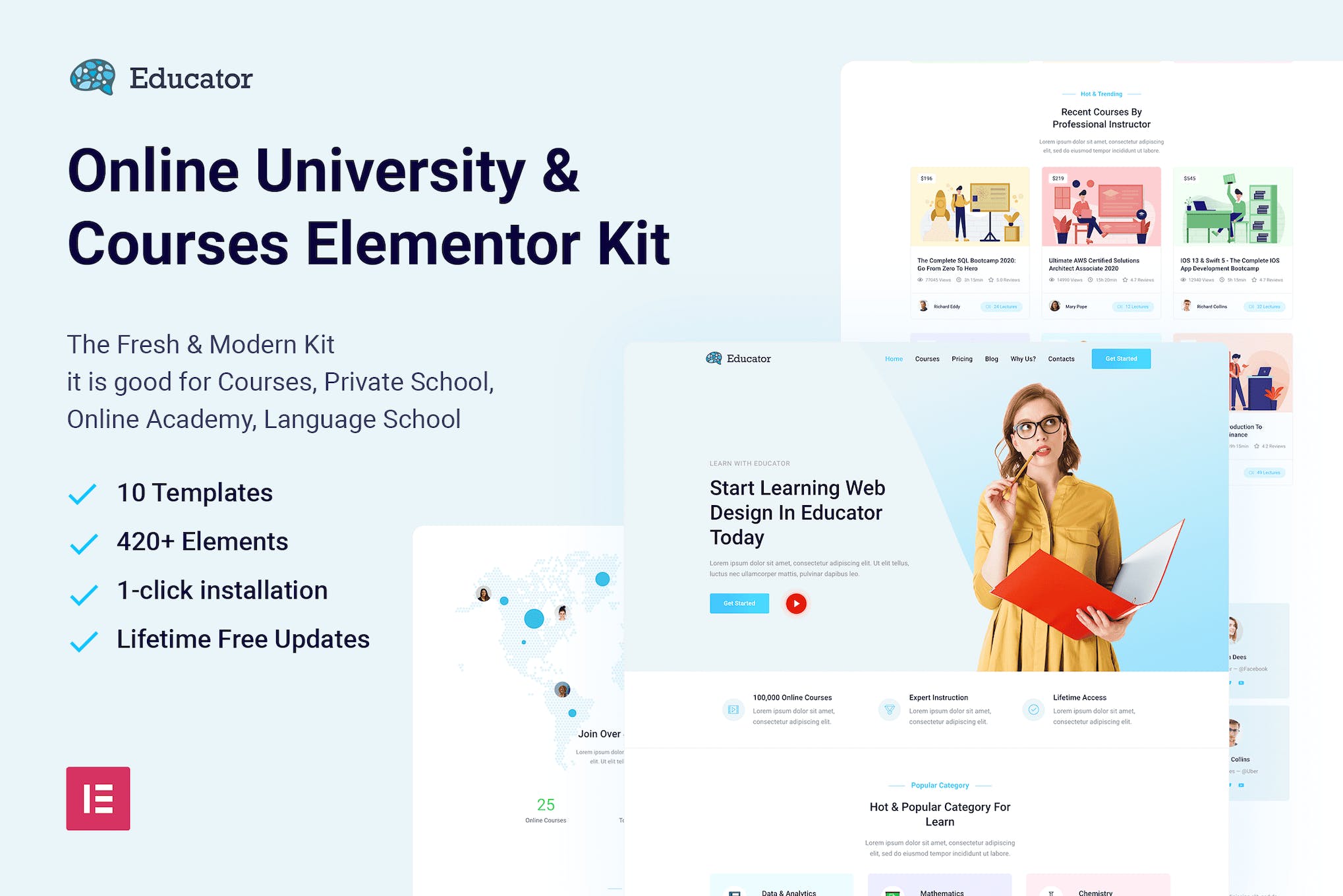 Educator – Online University & Courses Elementor Template Kit