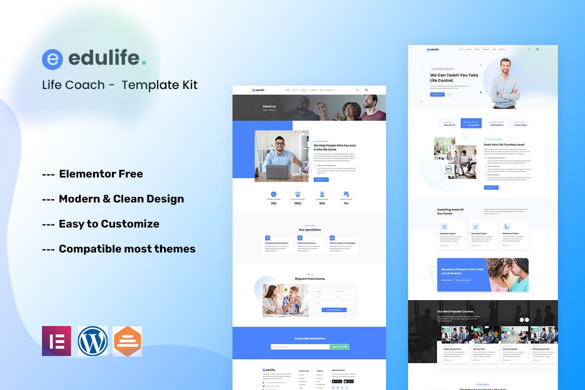 EduLife – Life Coach Elementor Template Kit