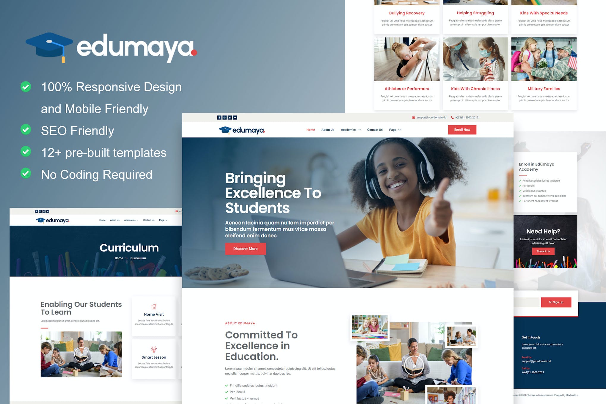 Edumaya – Homeschool Elementor Template Kit