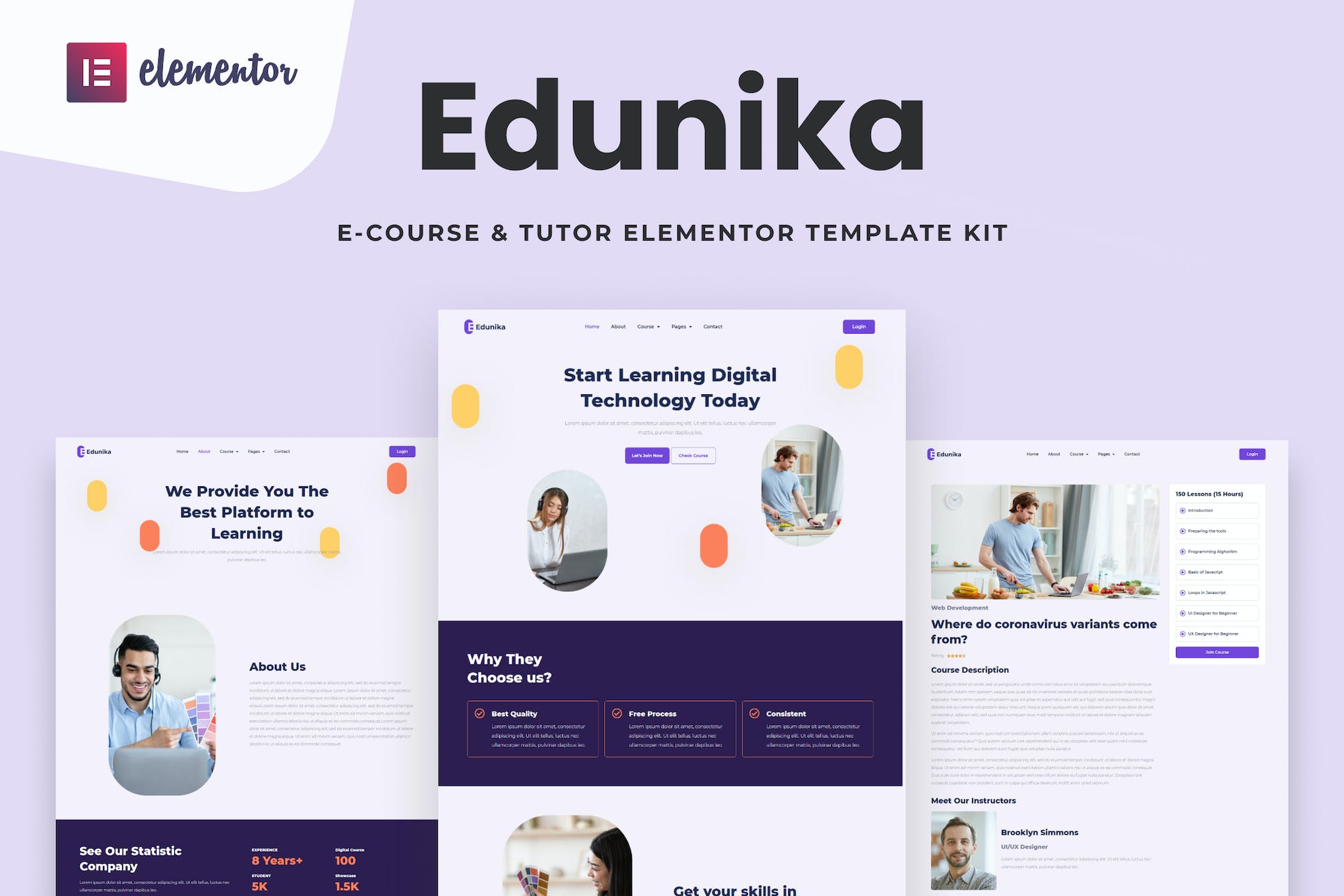 Edunika – Online Education Elementor Template Kit