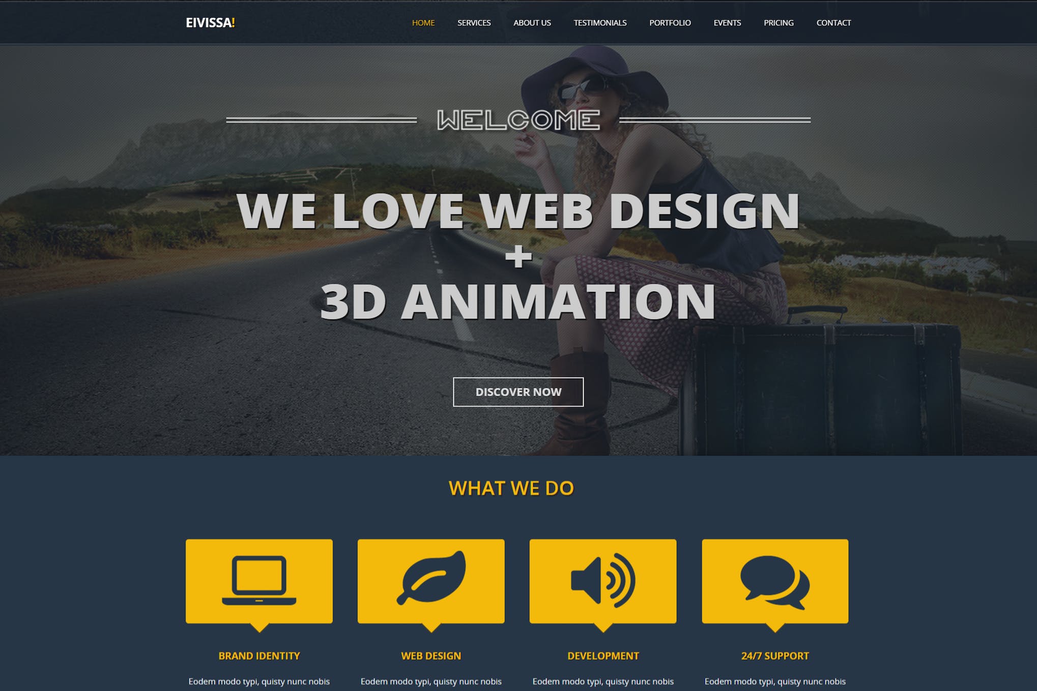 Eivissa – Responsive One Page Template