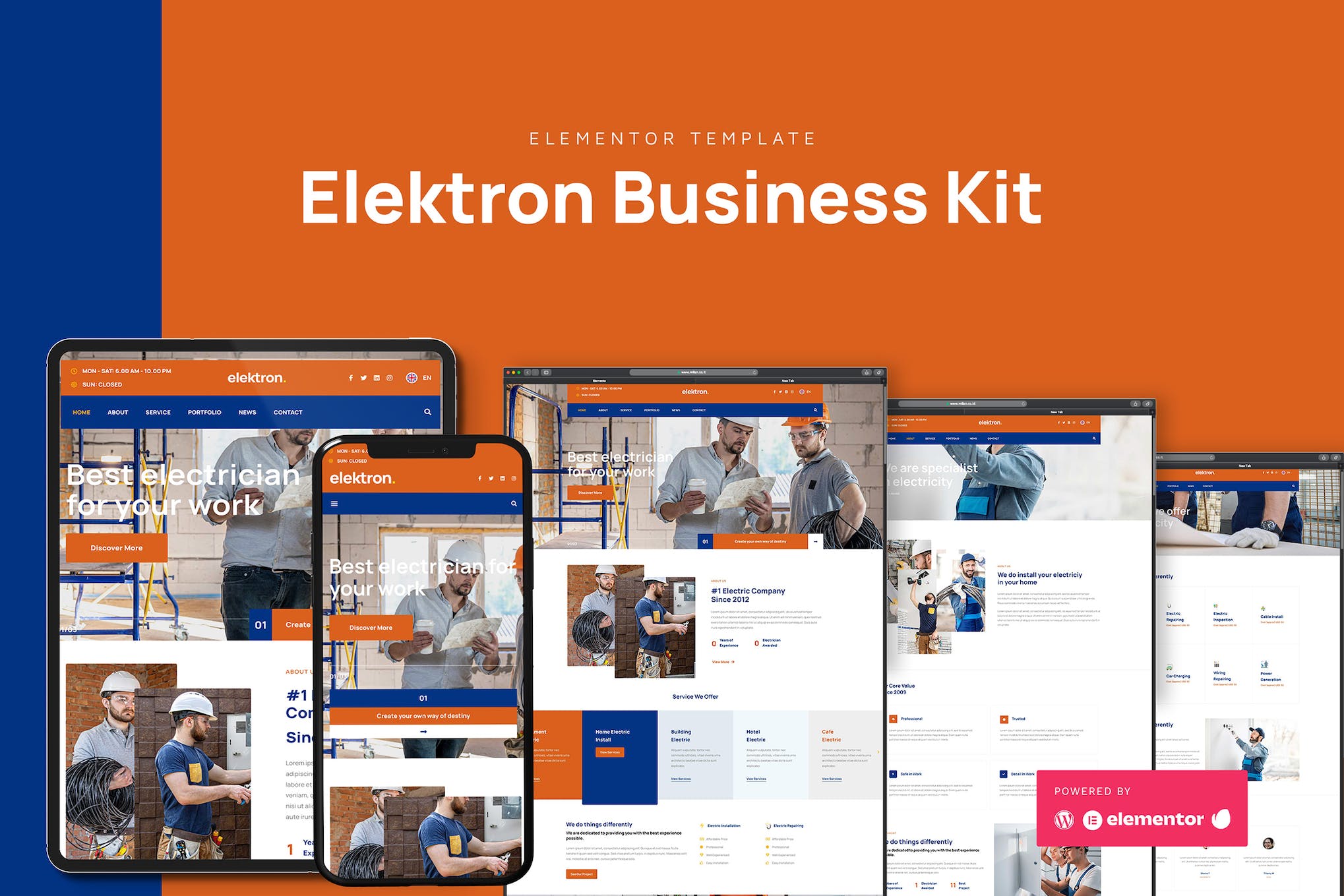 Elektron – Electric Company & Business Elementor Template Kit