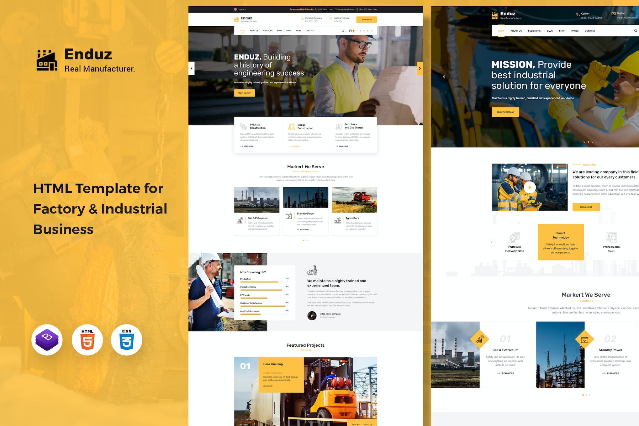 Enduz – Factory HTML Template