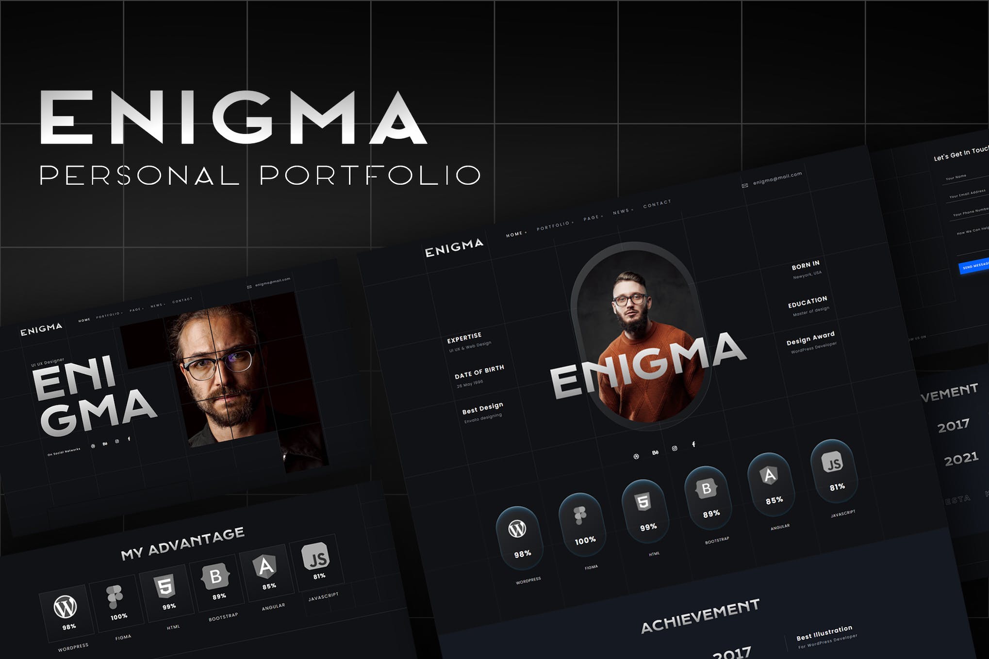 Enigma – Personal Portfolio Elementor Template Kit