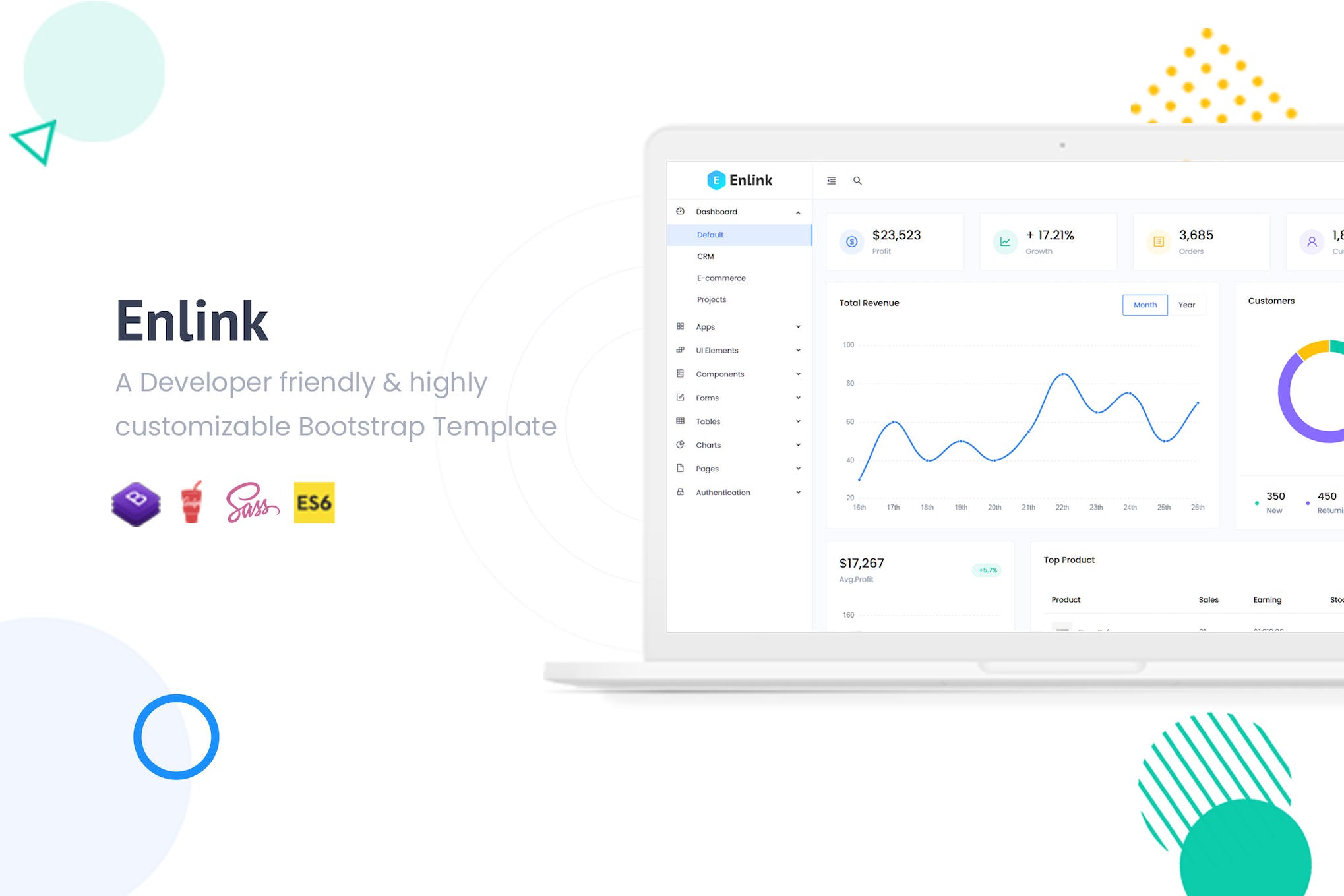 Enlink – Bootstrap Admin Template