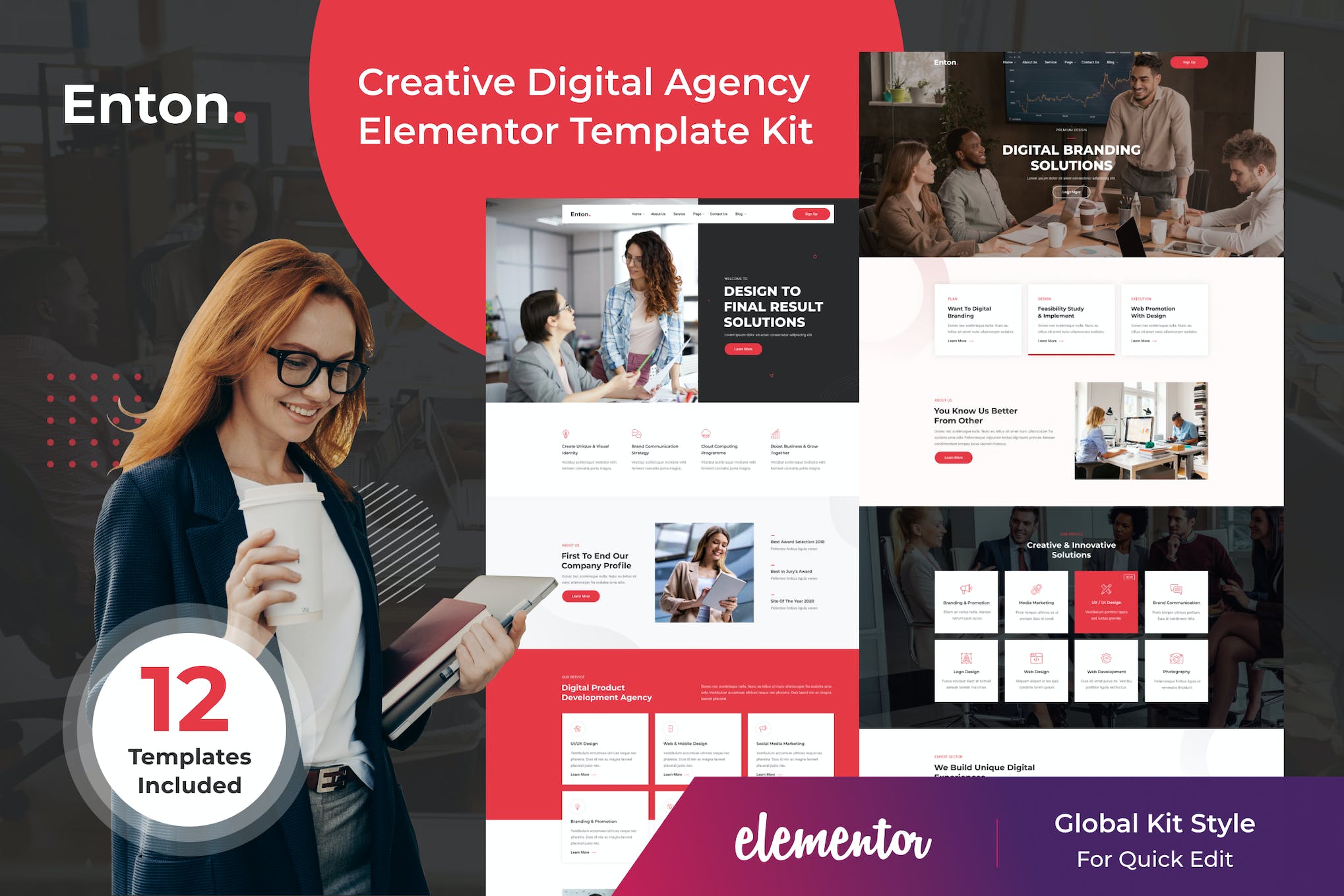 Enton – Creative Agency Elementor Template Kit