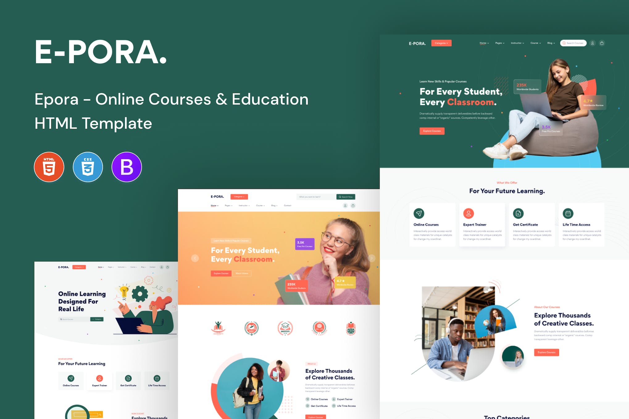 Epora – Online Courses & Education HTML5 Template