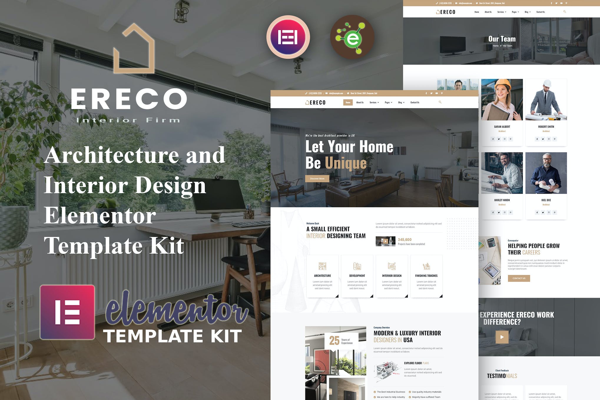 Ereco – Architecture & Interior Design Elementor Template Kit