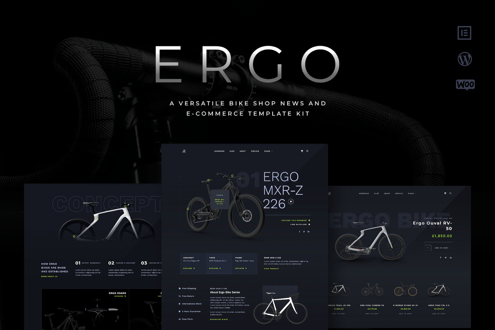 ERGO – Bike & Cycling WooCommerce Elementor Template Kit