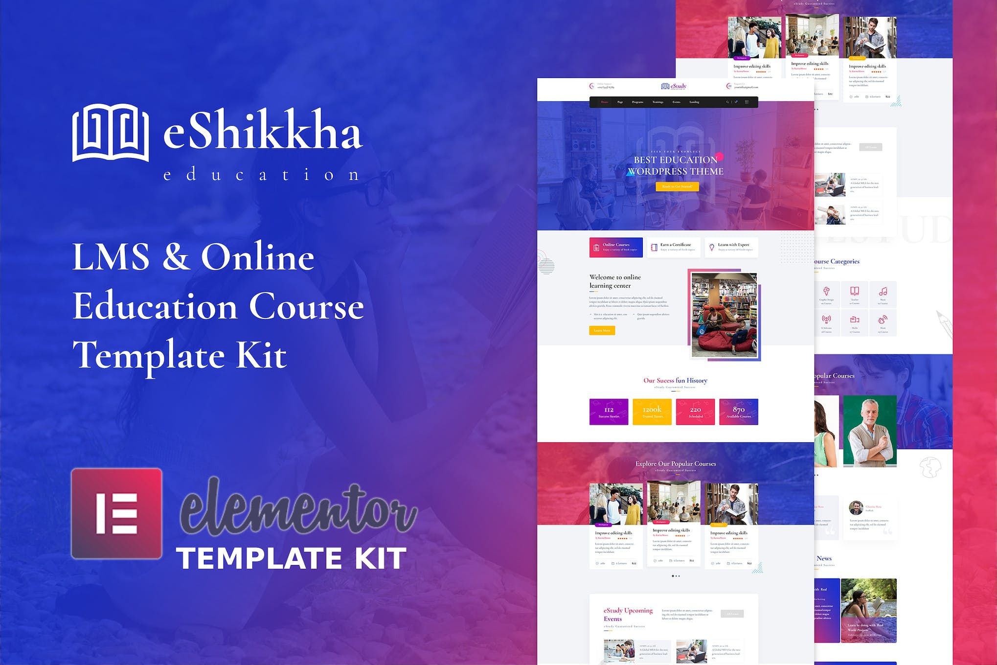 eShikkha – eLearning Elementor Template Kit