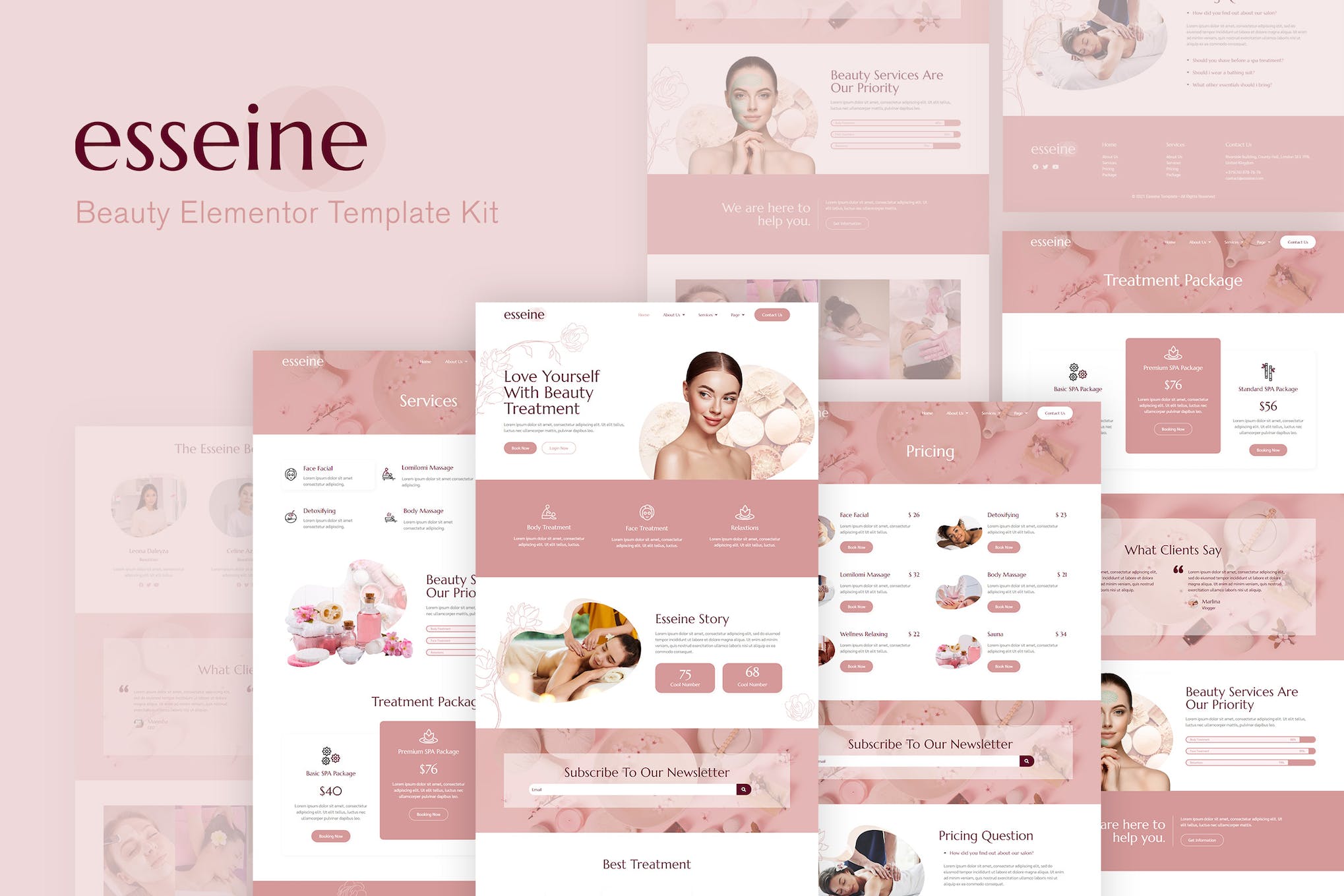 Essein – Beauty Spa Elementor Template Kit