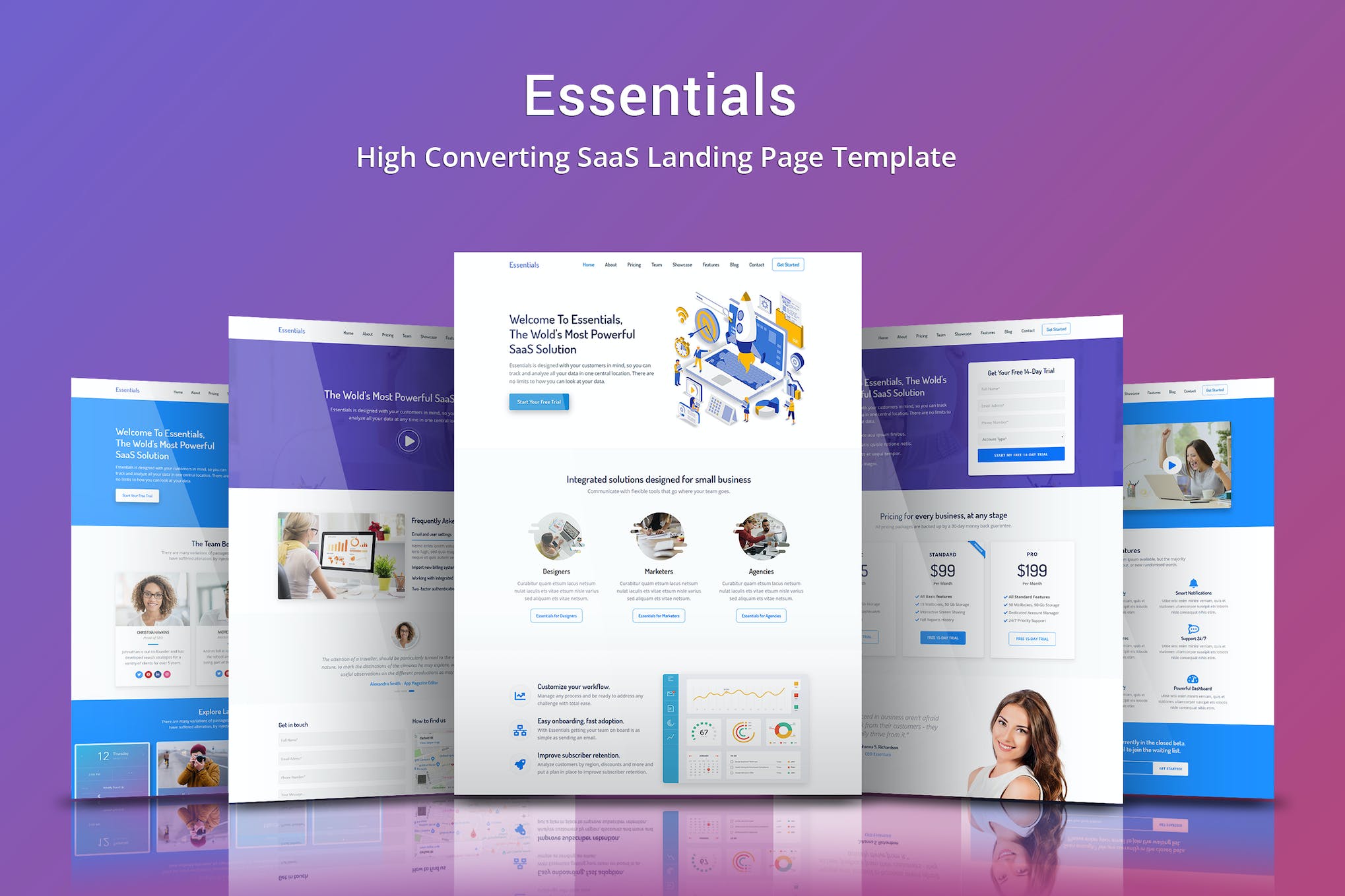 Essentials – High Converting SaaS Landing Page