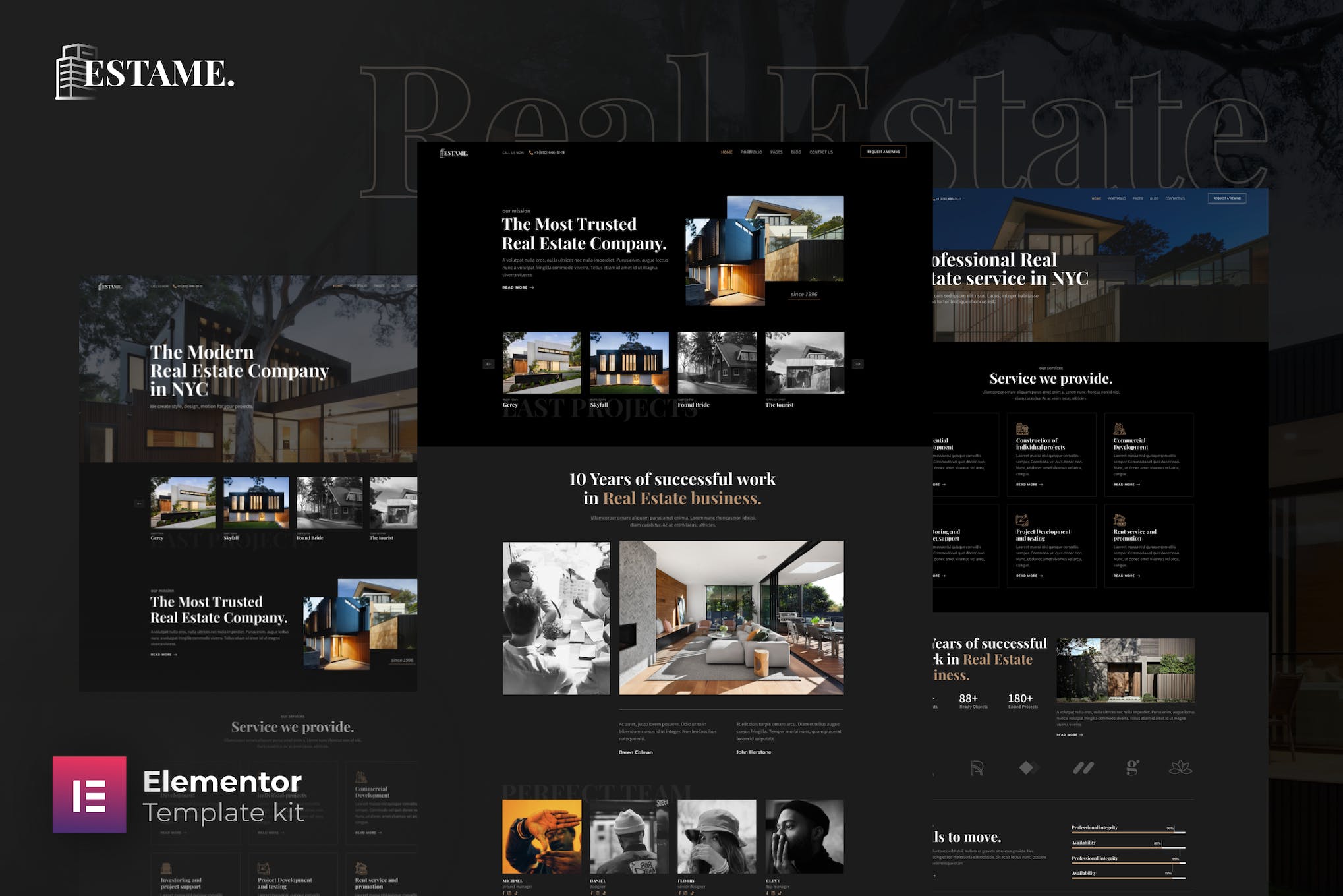 Estame – Real Estate Elementor Template Kit