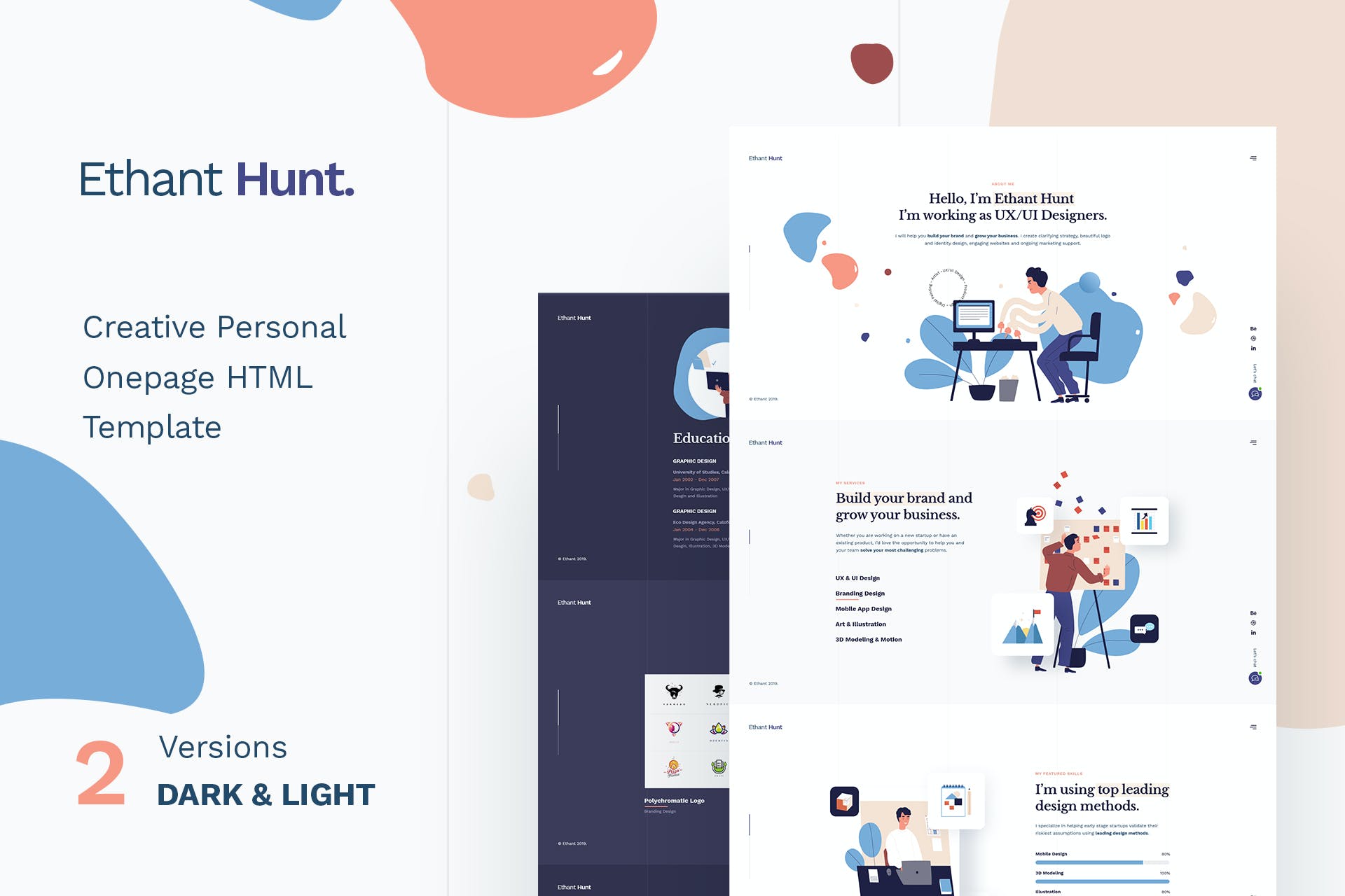 Ethant Hunt – Personal HTML Onepage Template