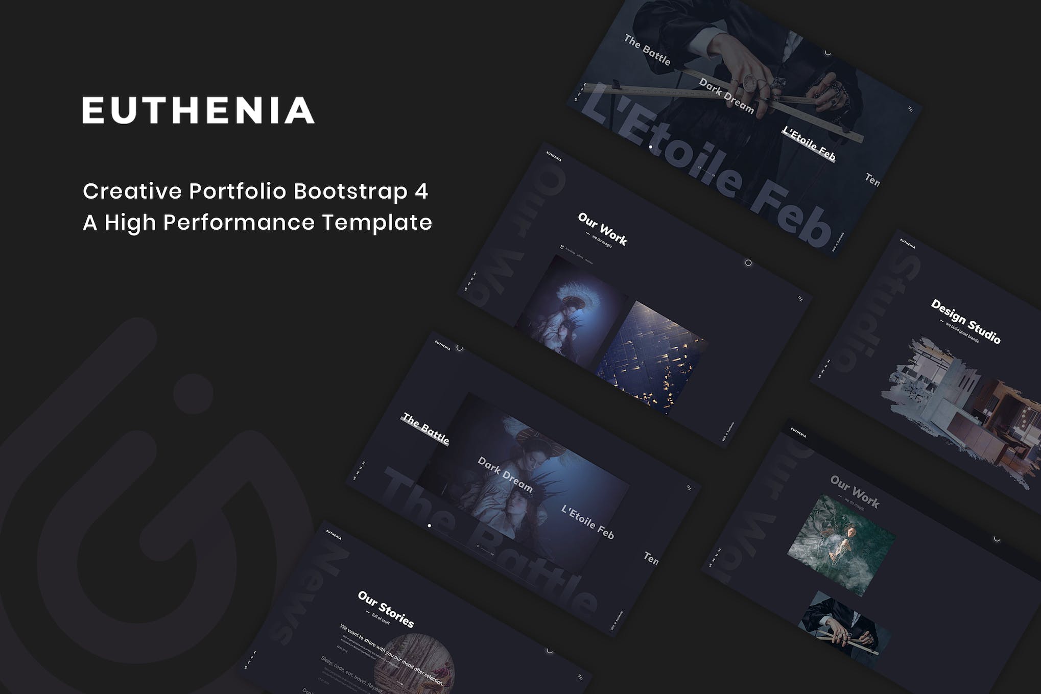 Euthenia – Creative Portfolio Bootstrap 4 Template