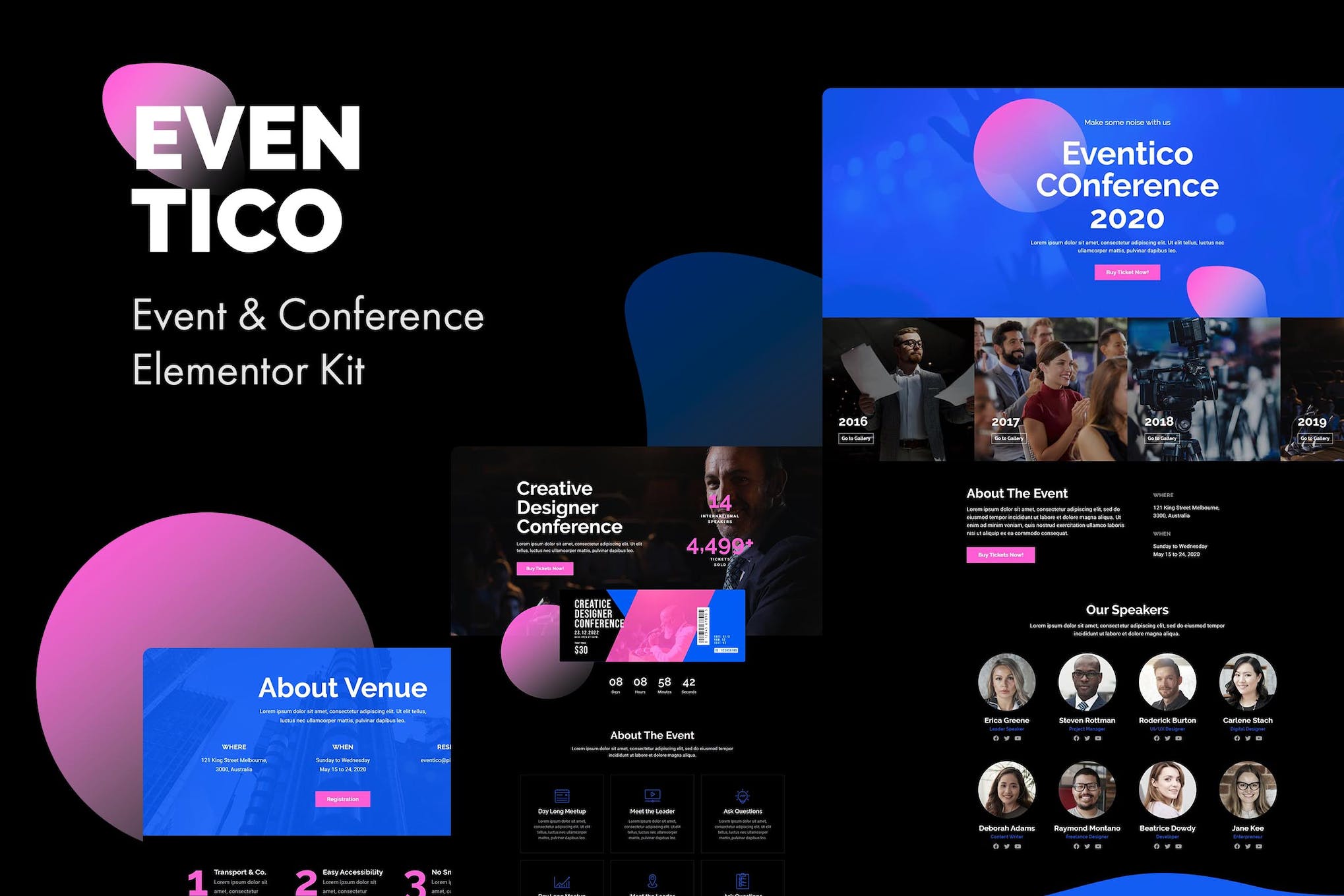 Eventico – Event & Conference Elementor Template Kit