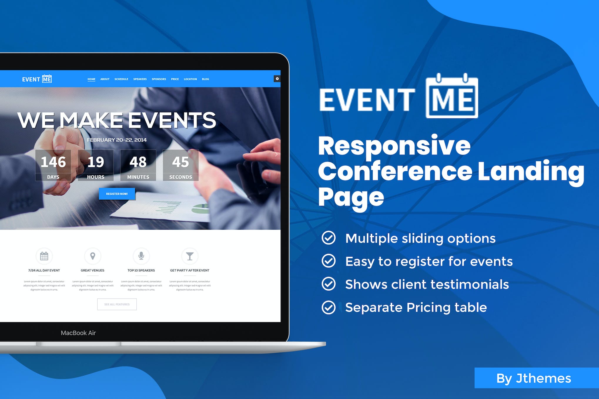 EventMe – Responsive Event Landing Page